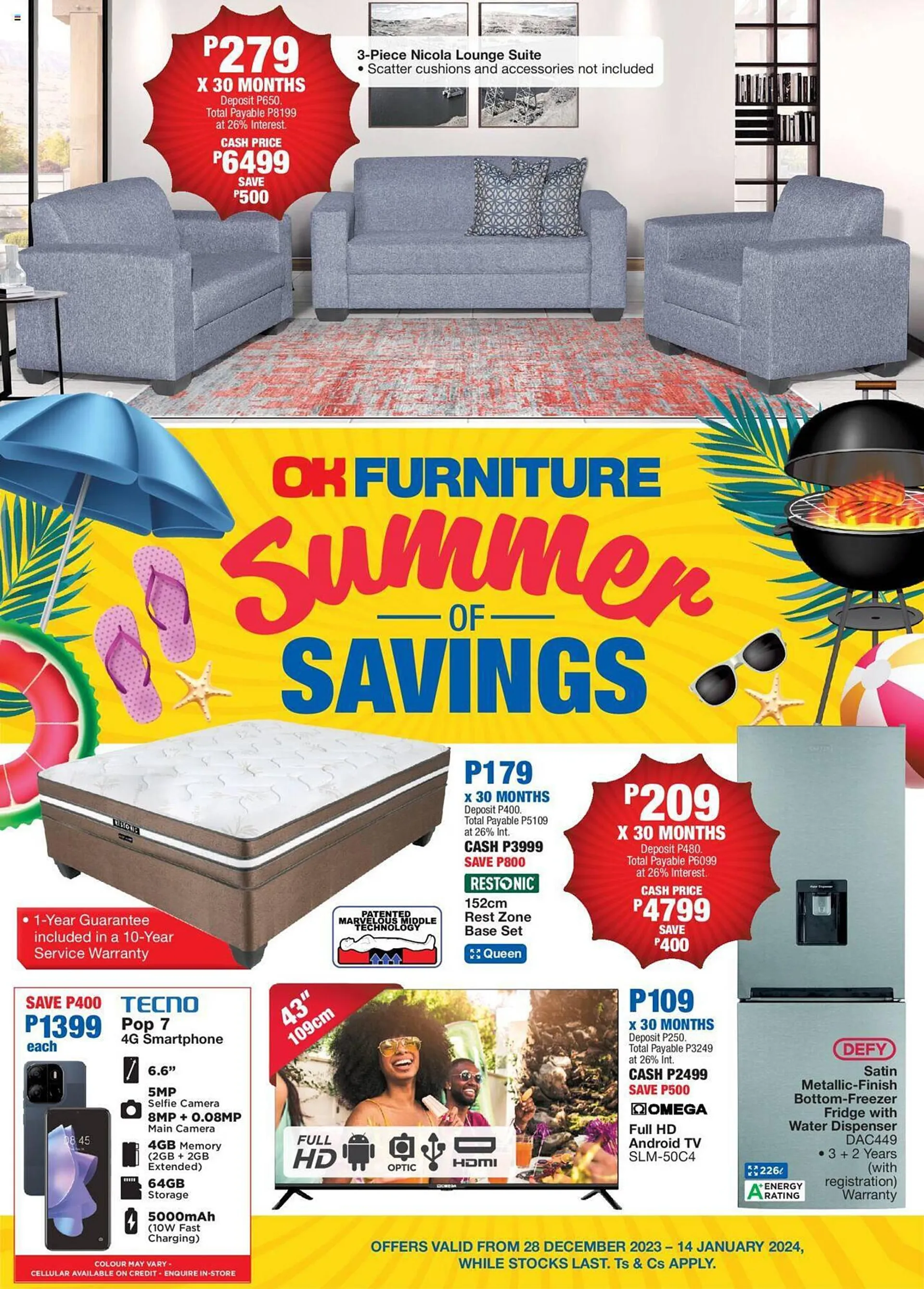 OK Furniture catalogue from 28 December to 14 January 2024 - Catalogue Page 1