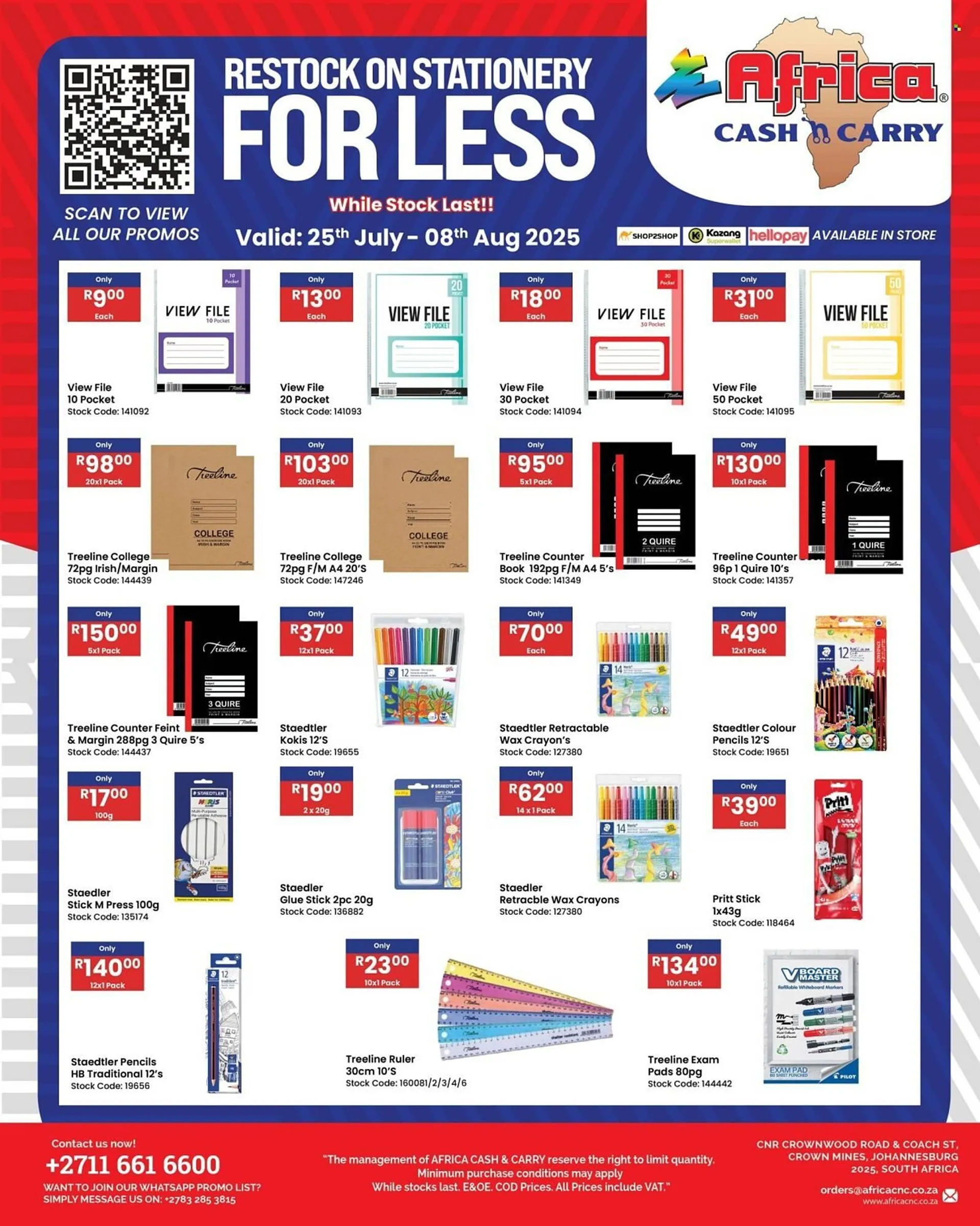 Africa Cash and Carry catalogue from 25 July to 8 August 2025 - Catalogue Page 1
