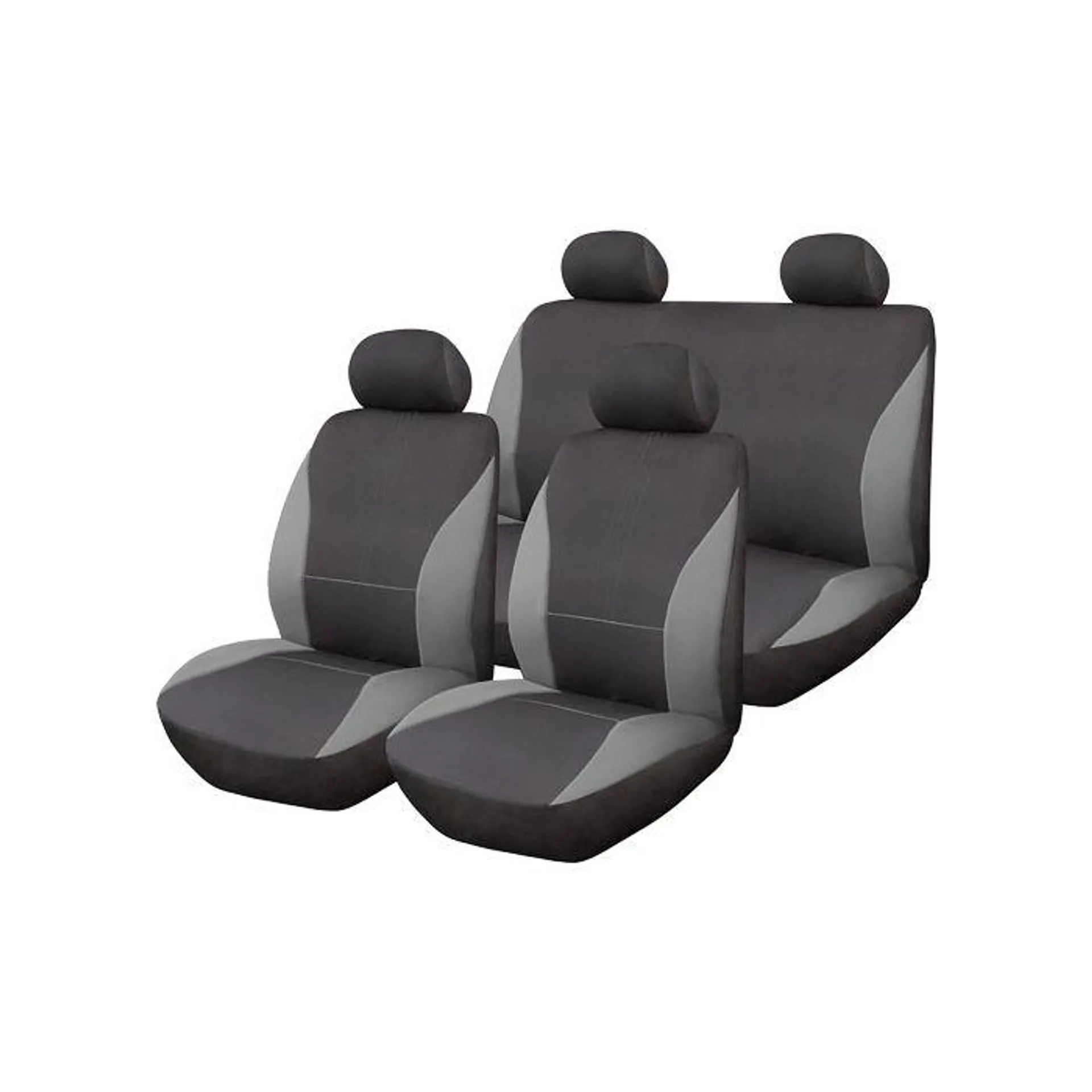 Autogear 11 Piece Imola Seat Cover Set Grey / Black