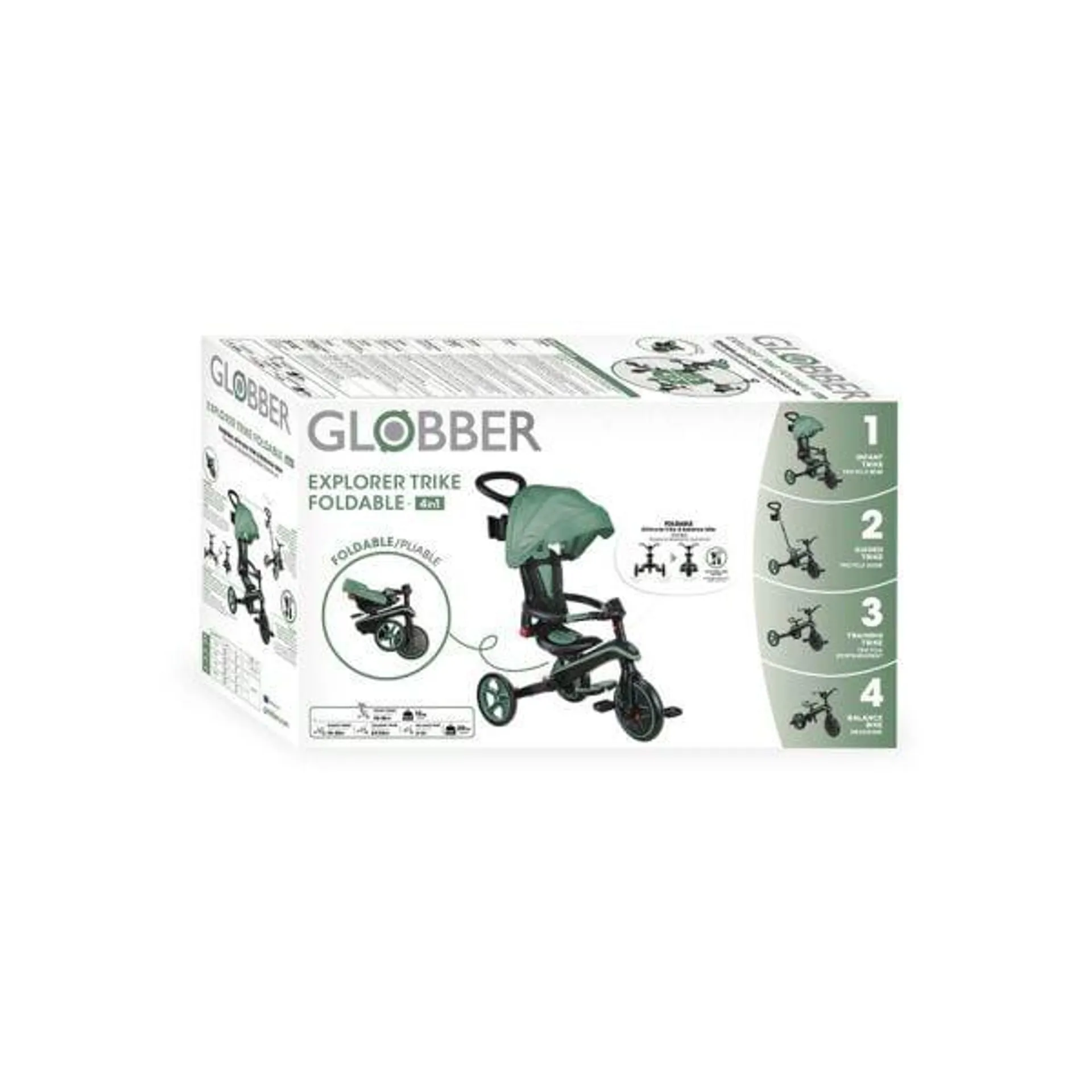 Globber Explorer Trike 4-in1 Olive