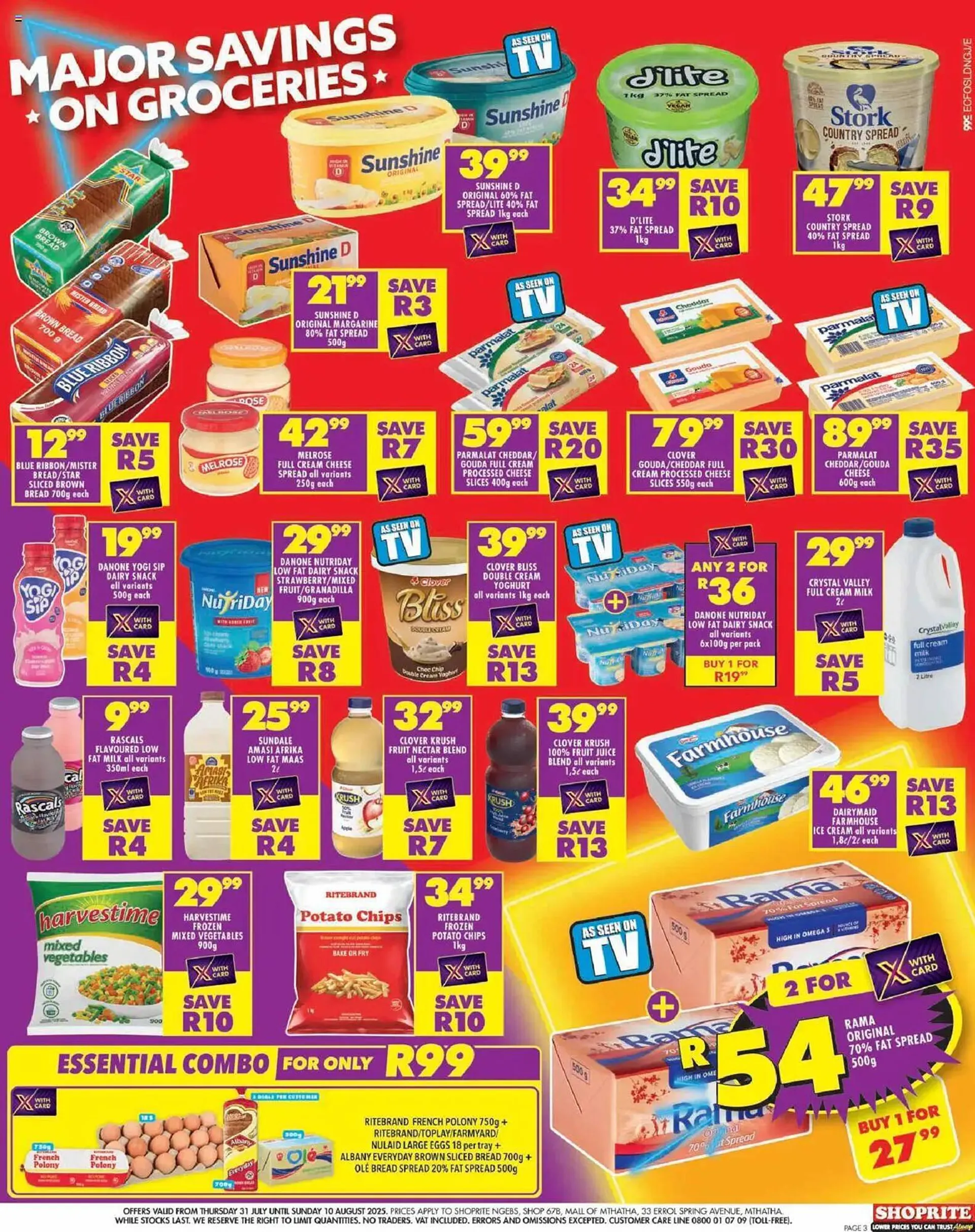 Shoprite catalogue from 31 July to 10 August 2025 - Catalogue Page 1