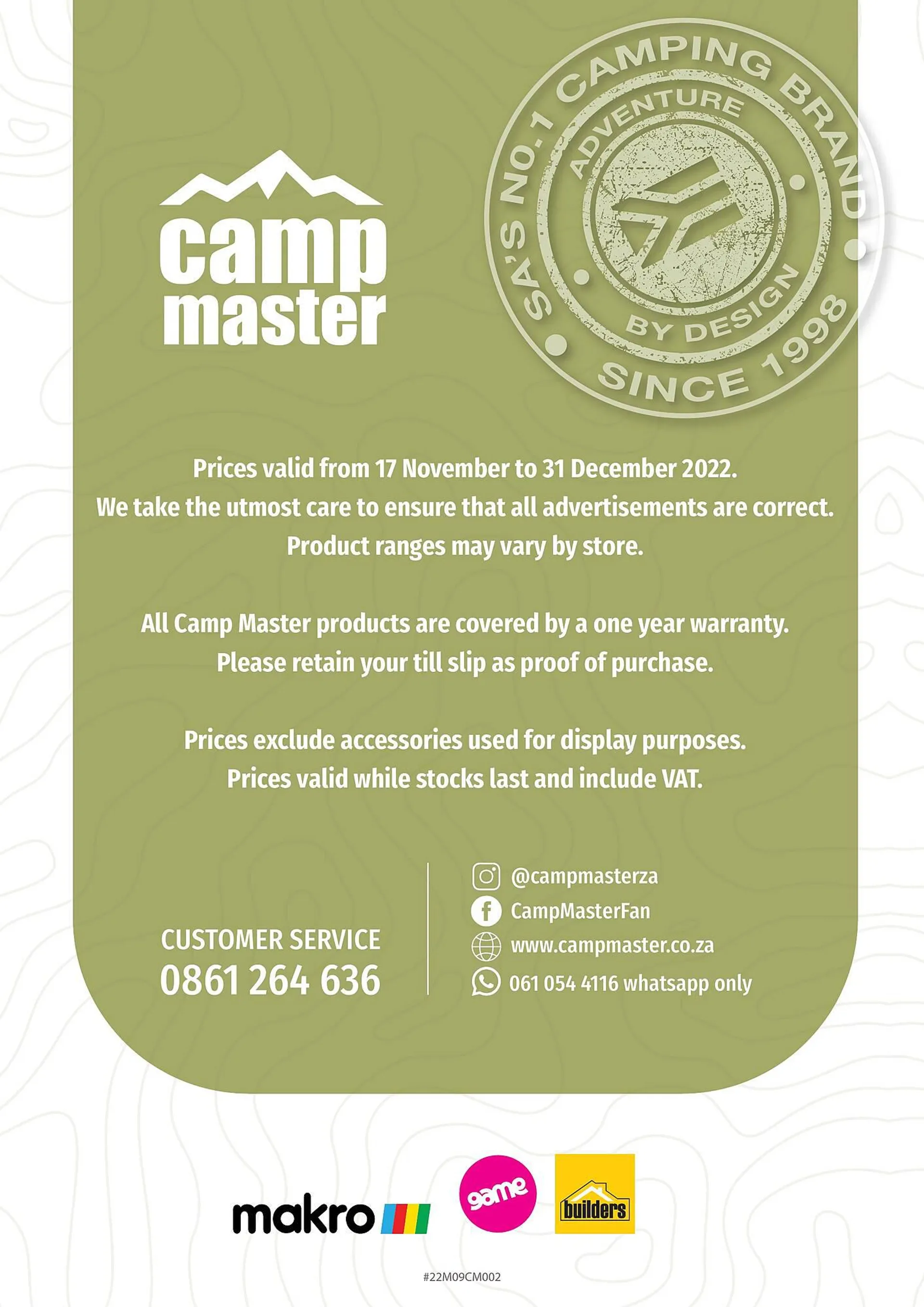 Camp Master catalogue - 58