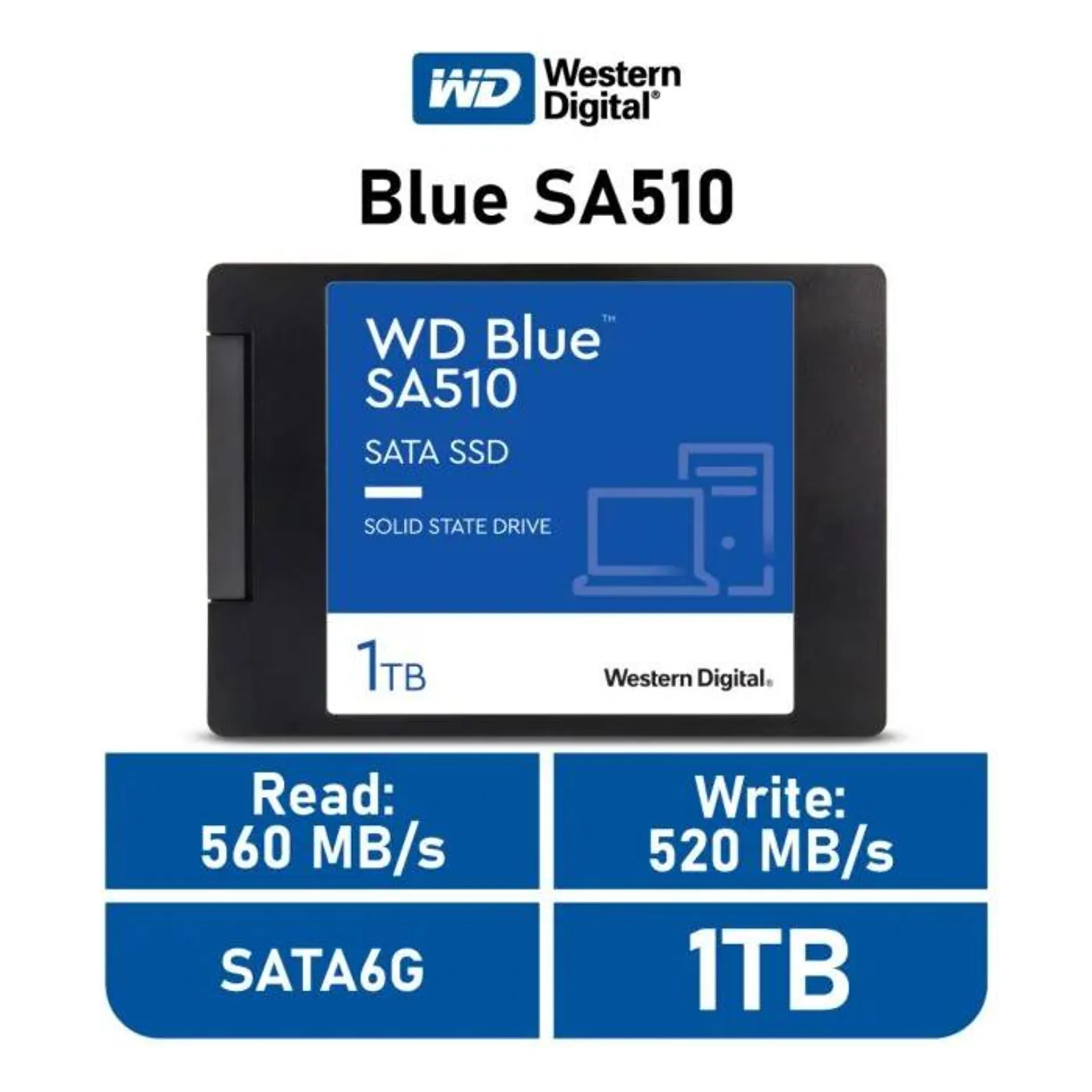 Western Digital Blue SA510 1TB SATA6G WDS100T3B0A 2.5" Solid State Drive