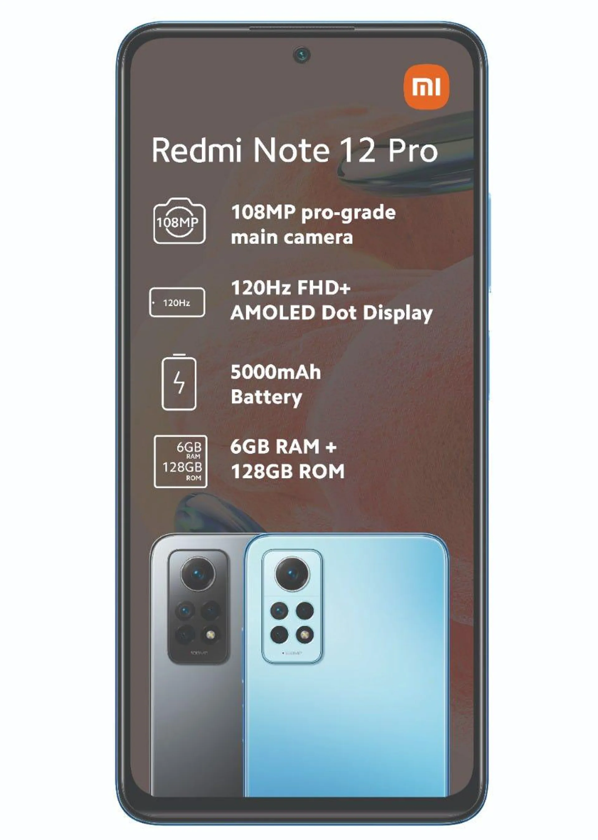 Xiaomi Redmi Note 12 Pro 128GB 4G Ds + Redmi Buds 3 Lite