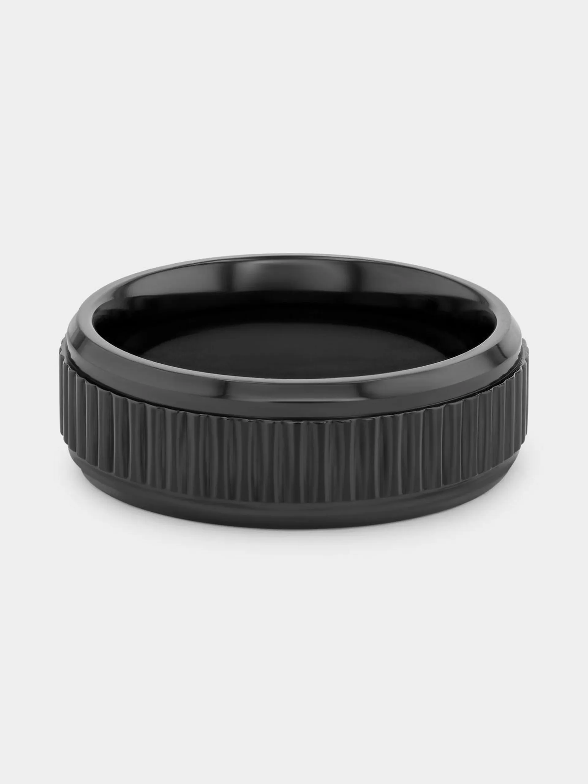 Zirconium Ribbed Ring