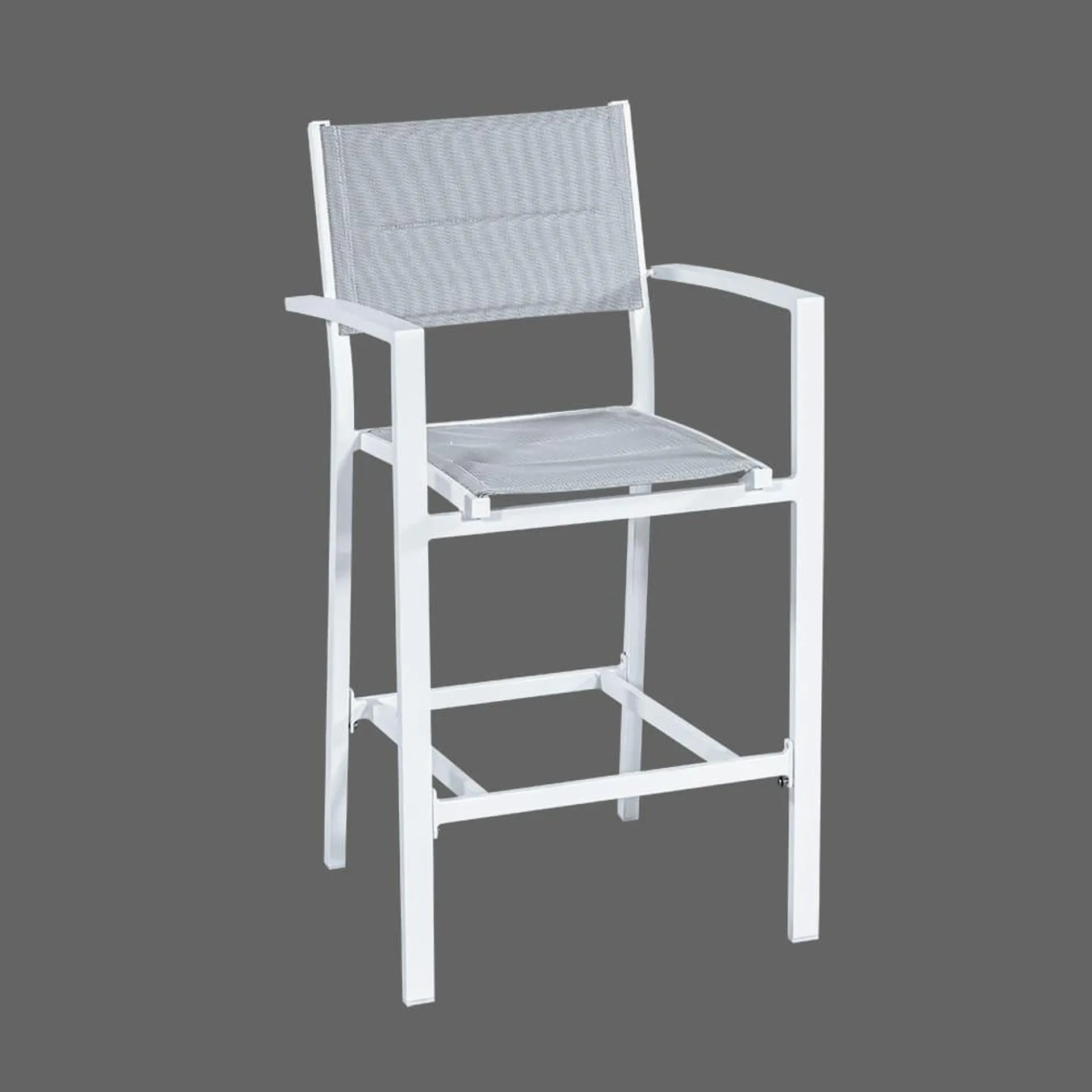 Bon Bar Chair White & Light Grey