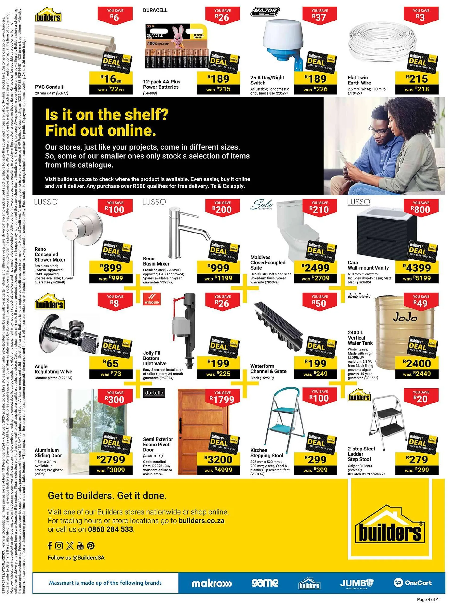 Builders Warehouse catalogue from 10 December to 6 January 2025 - Catalogue Page 4