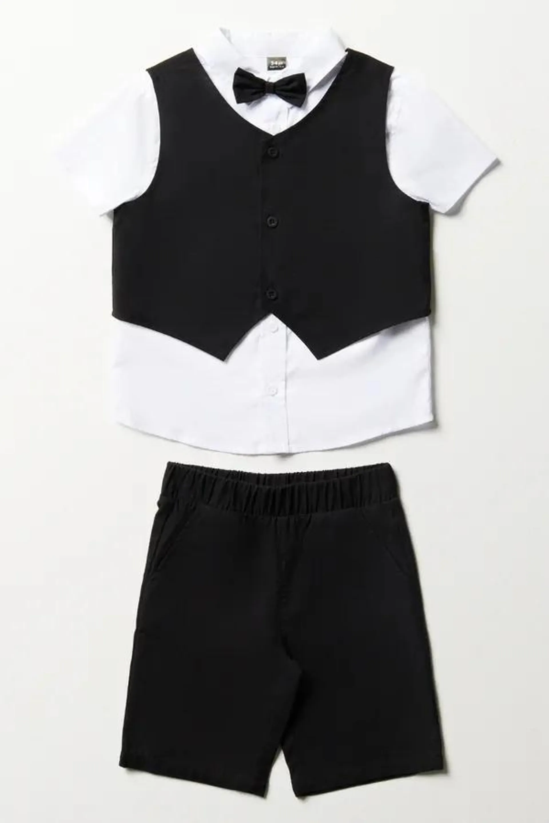 Waistcoat & shorts set black