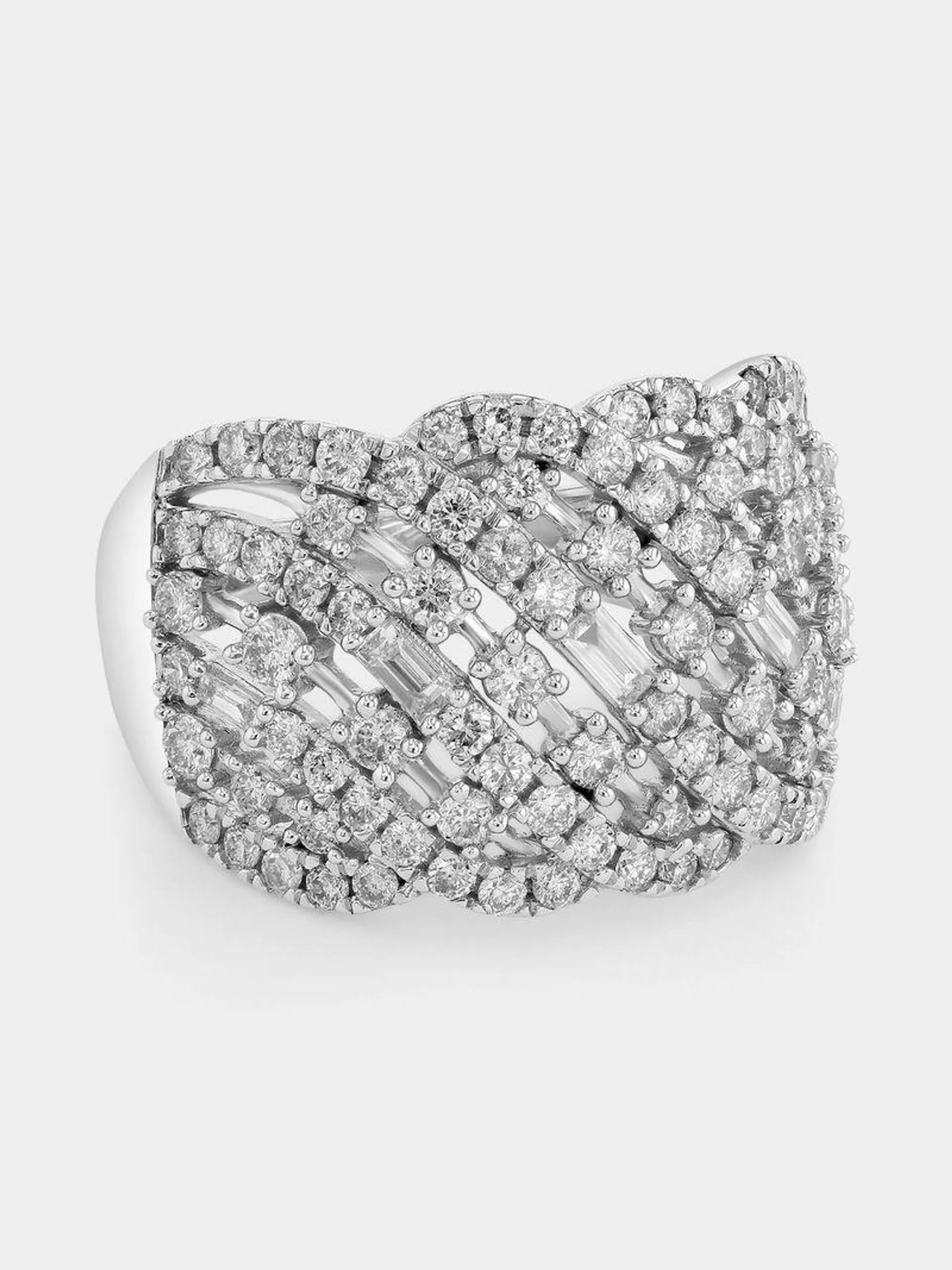 White Gold 1.50ct Diamond Cascade Ring