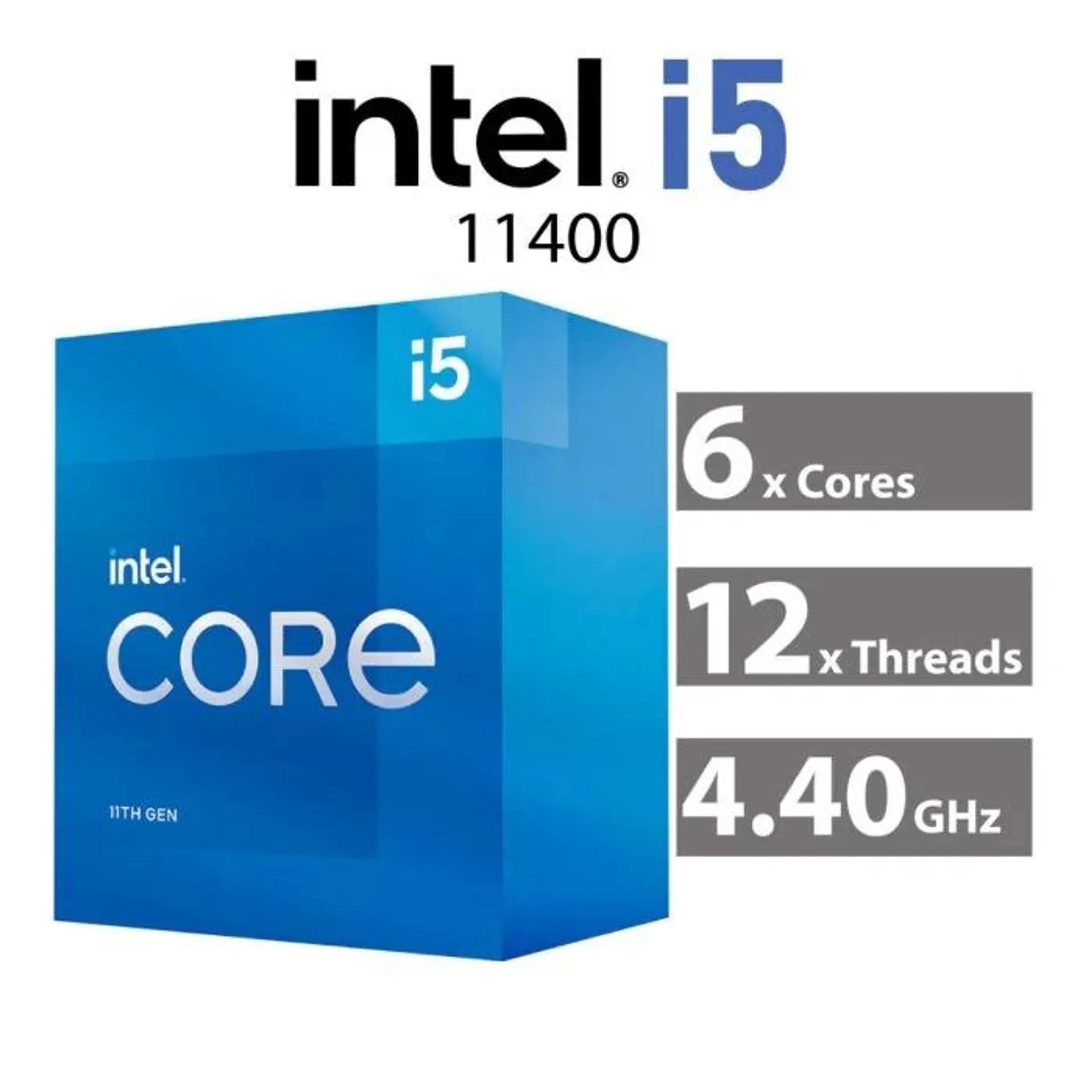 Intel Core i5-11400 Rocket Lake 6-Core 2.60GHz LGA1200 65W BX8070811400 Desktop Processor