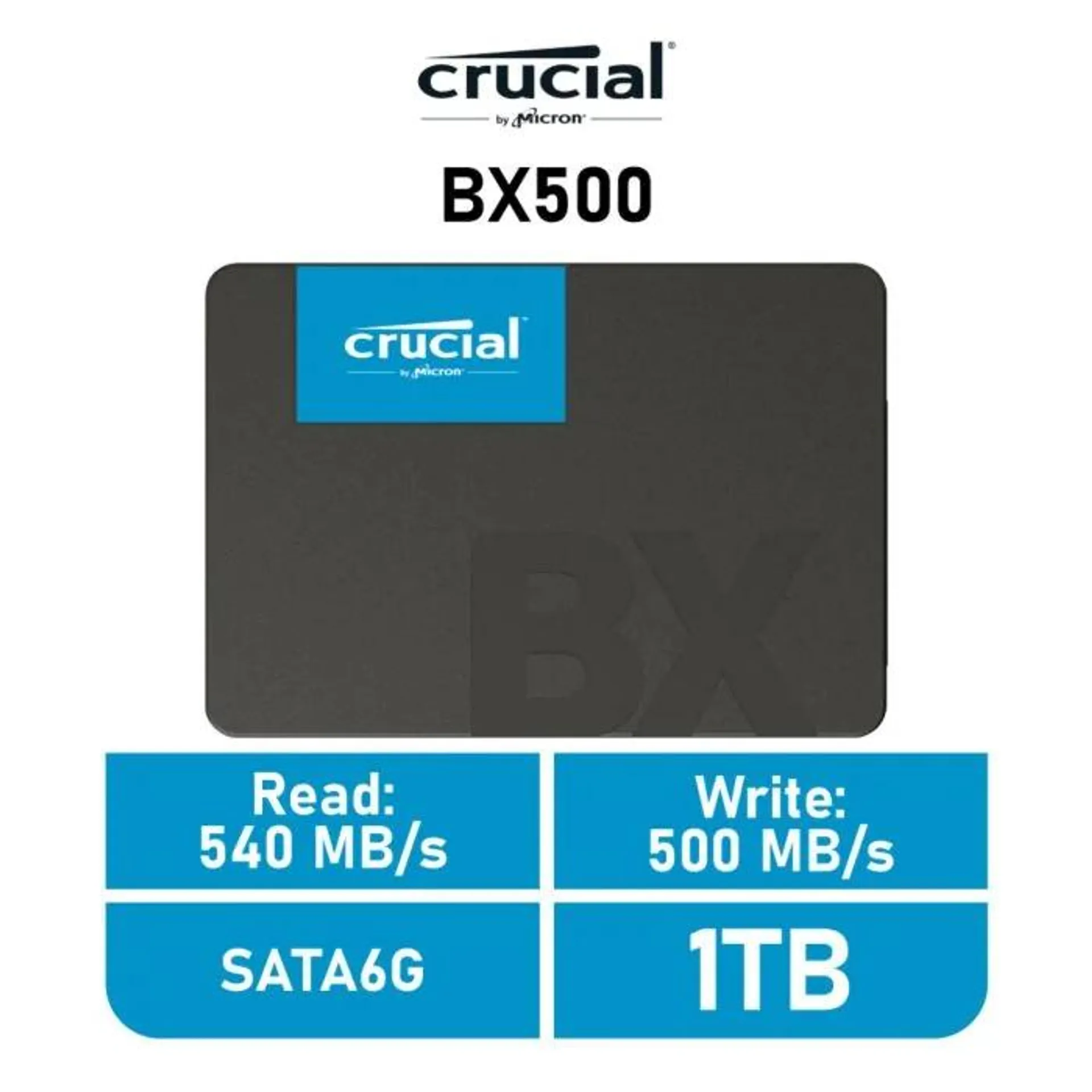 Crucial BX500 1TB SATA6G CT1000BX500SSD1 2.5" Solid State Drive