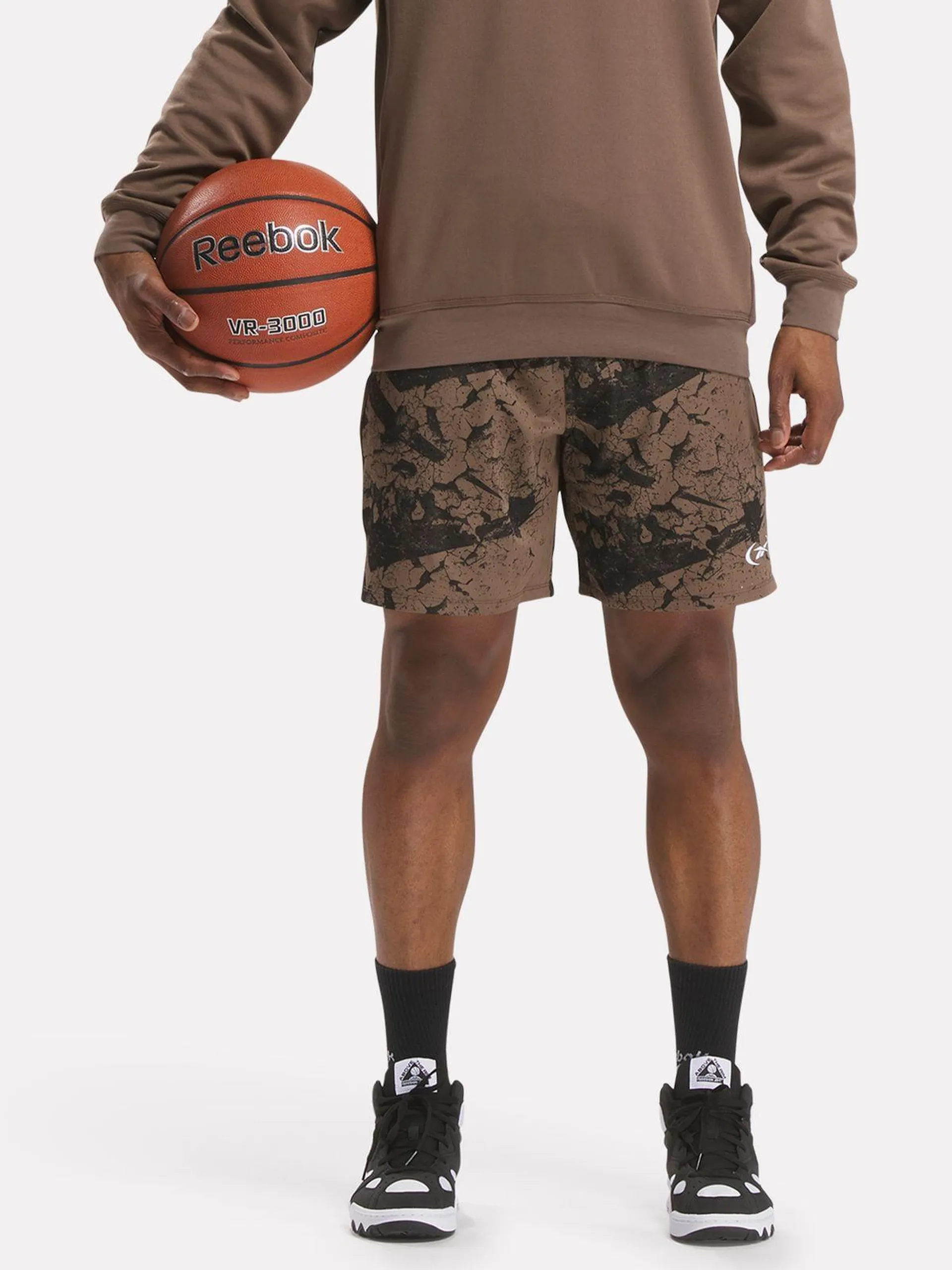 Reebok Men's Basketball Transition Brown Shorts