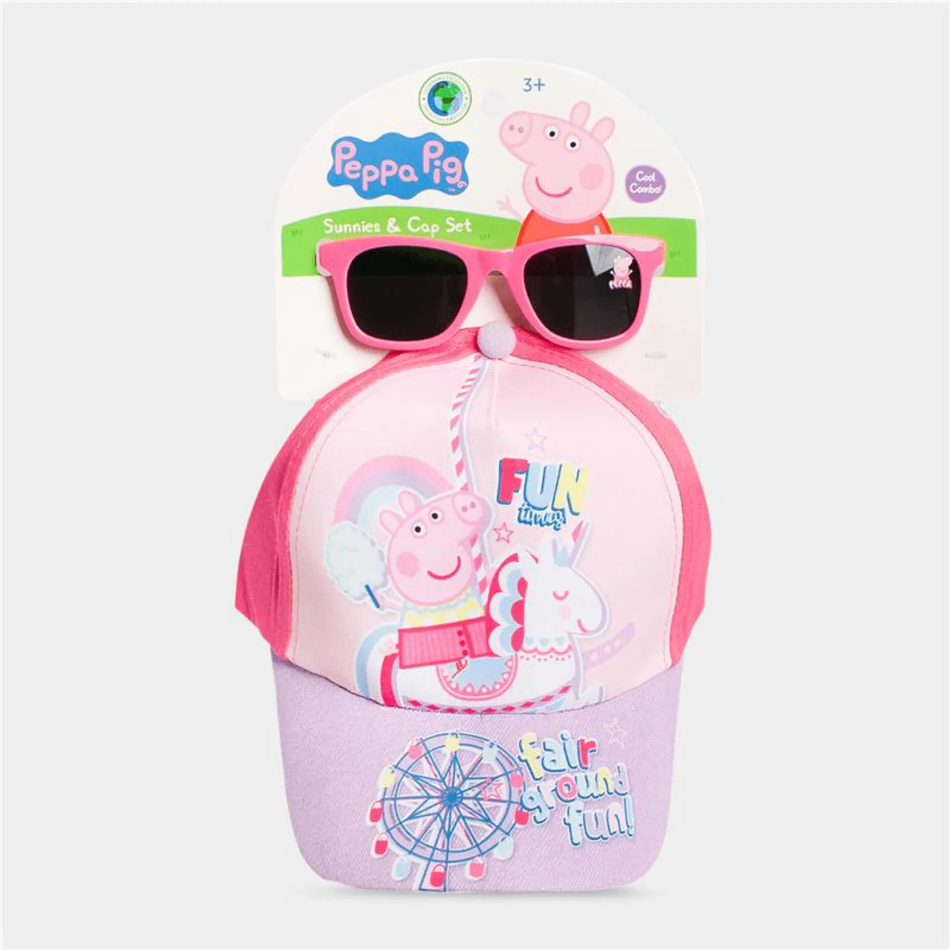 Girl's Character Group Pink Peppa Pigg Peak Cap & Sunnies