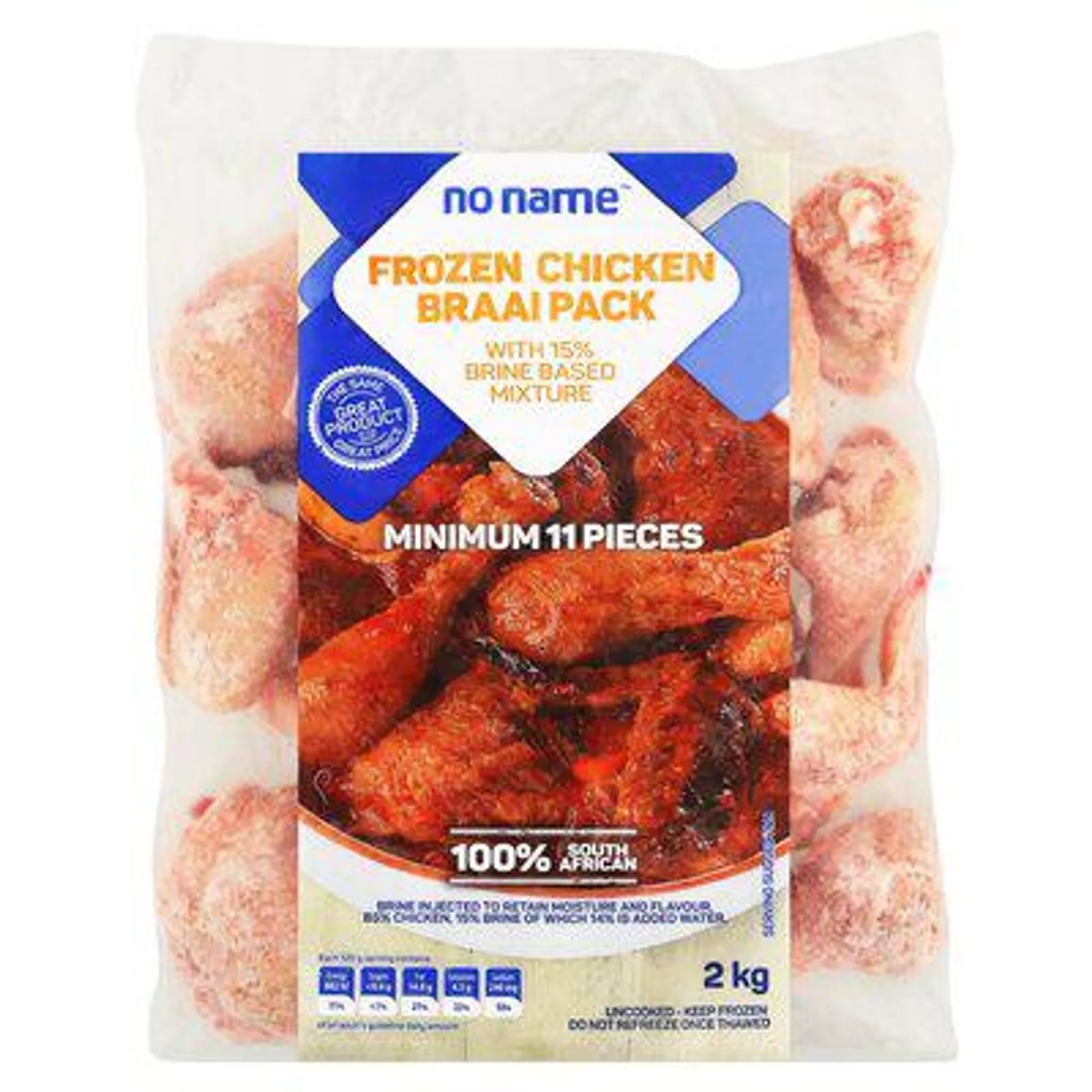 No Name Frozen Chicken Braai Pack 2kg