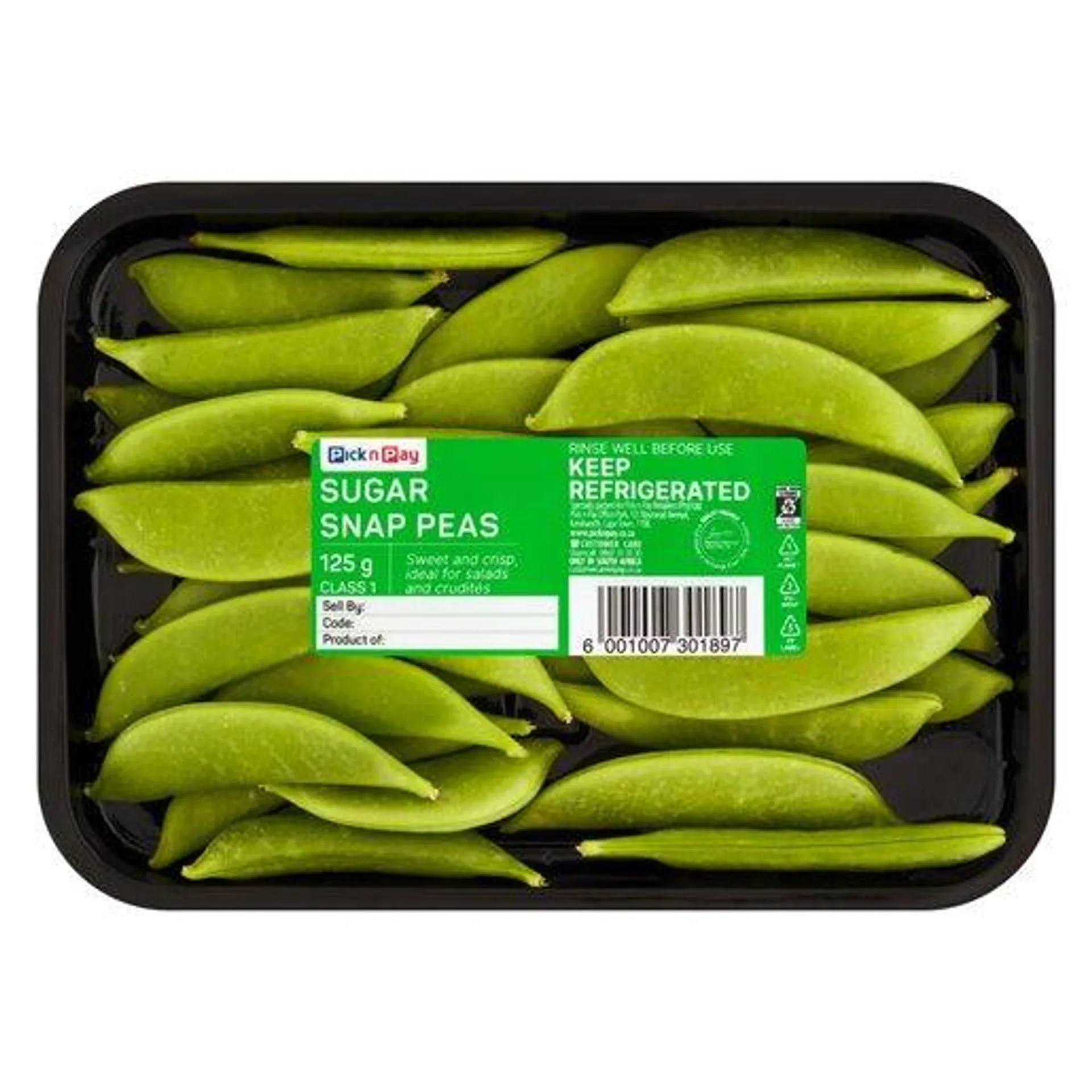 PnP Sugar Snap Peas 125g