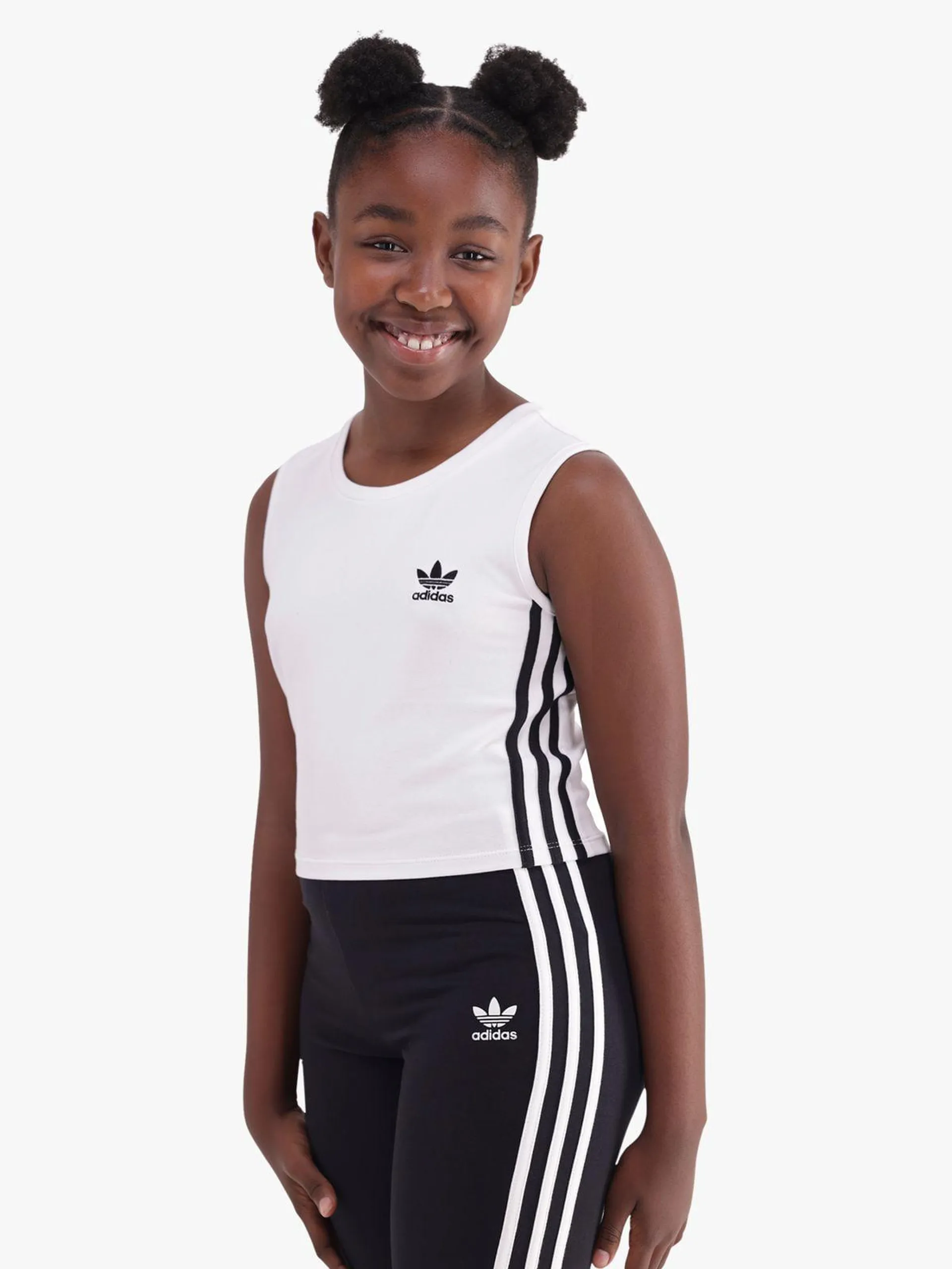 adidas Originals Youth Crop White Tank Top