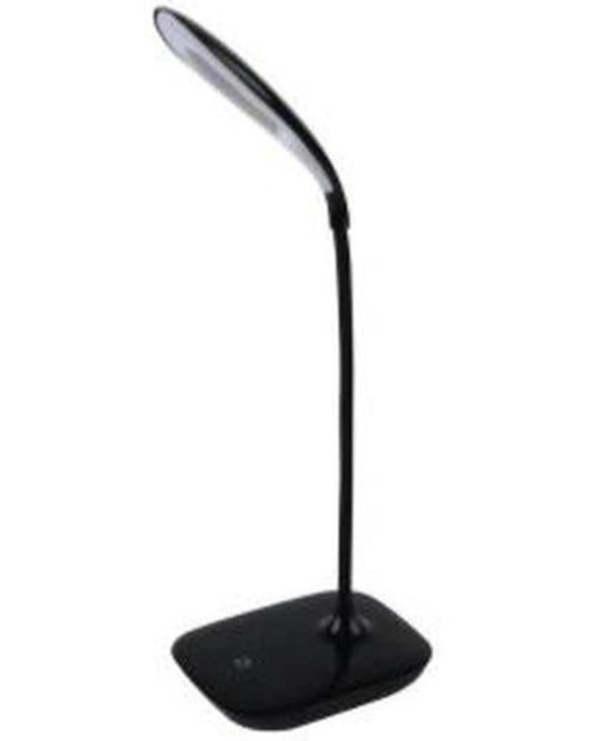 HomeQuip Flexilite USB Rechargeable Flexible Desk Light (Black)