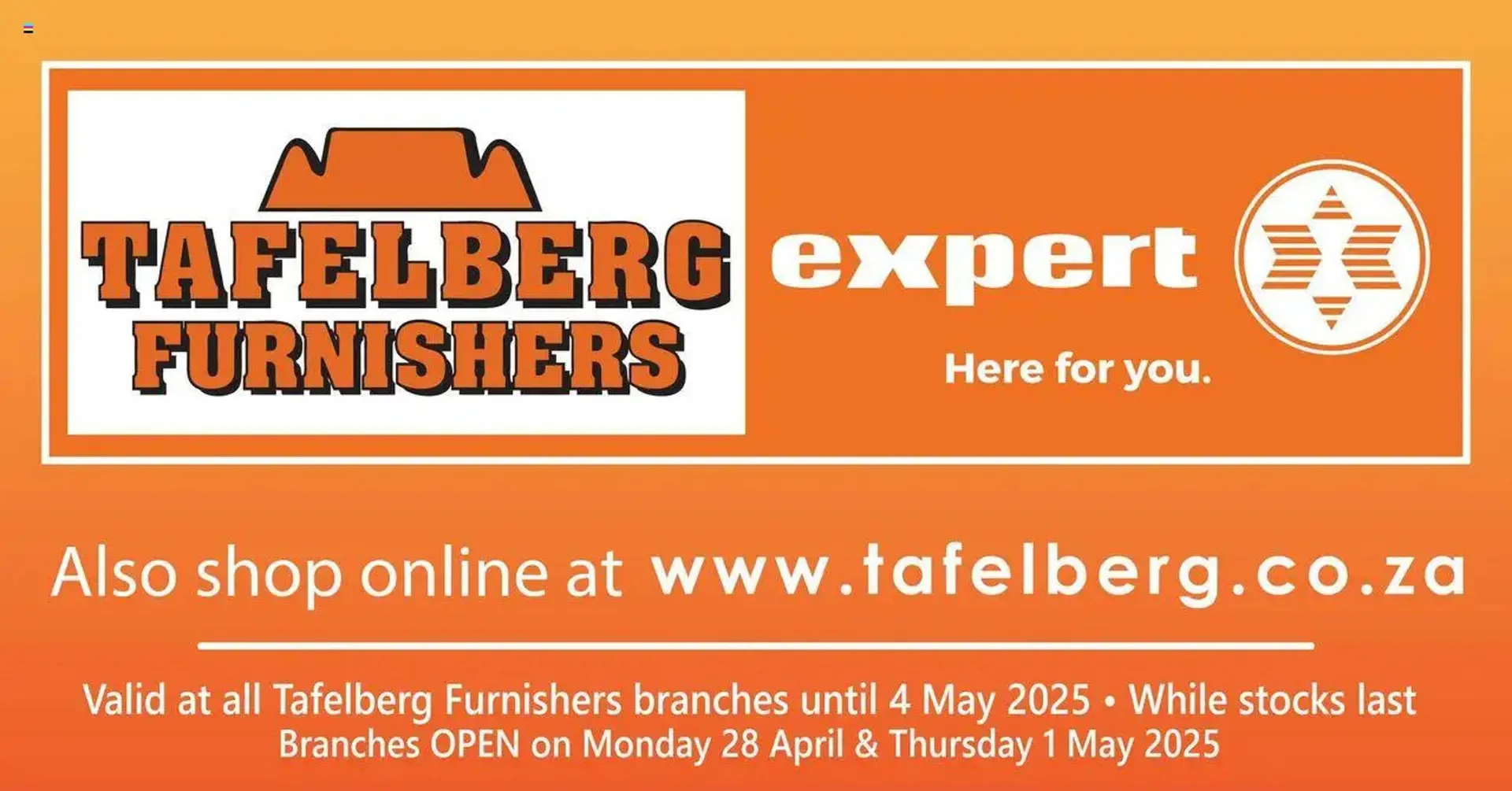 Tafelberg Furnishers catalogue - 1