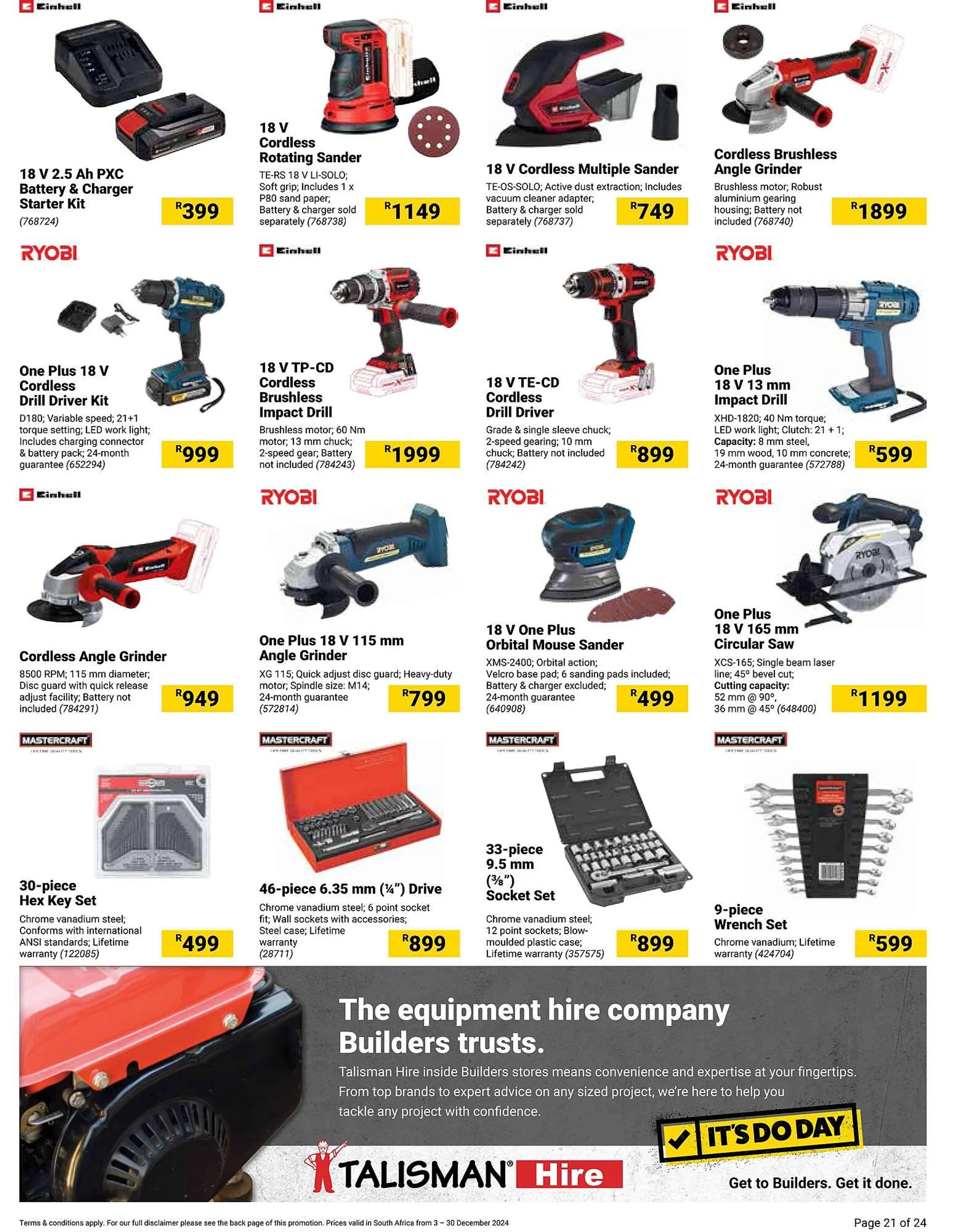 Builders Warehouse catalogue from 3 December to 30 December 2024 - Catalogue Page 21