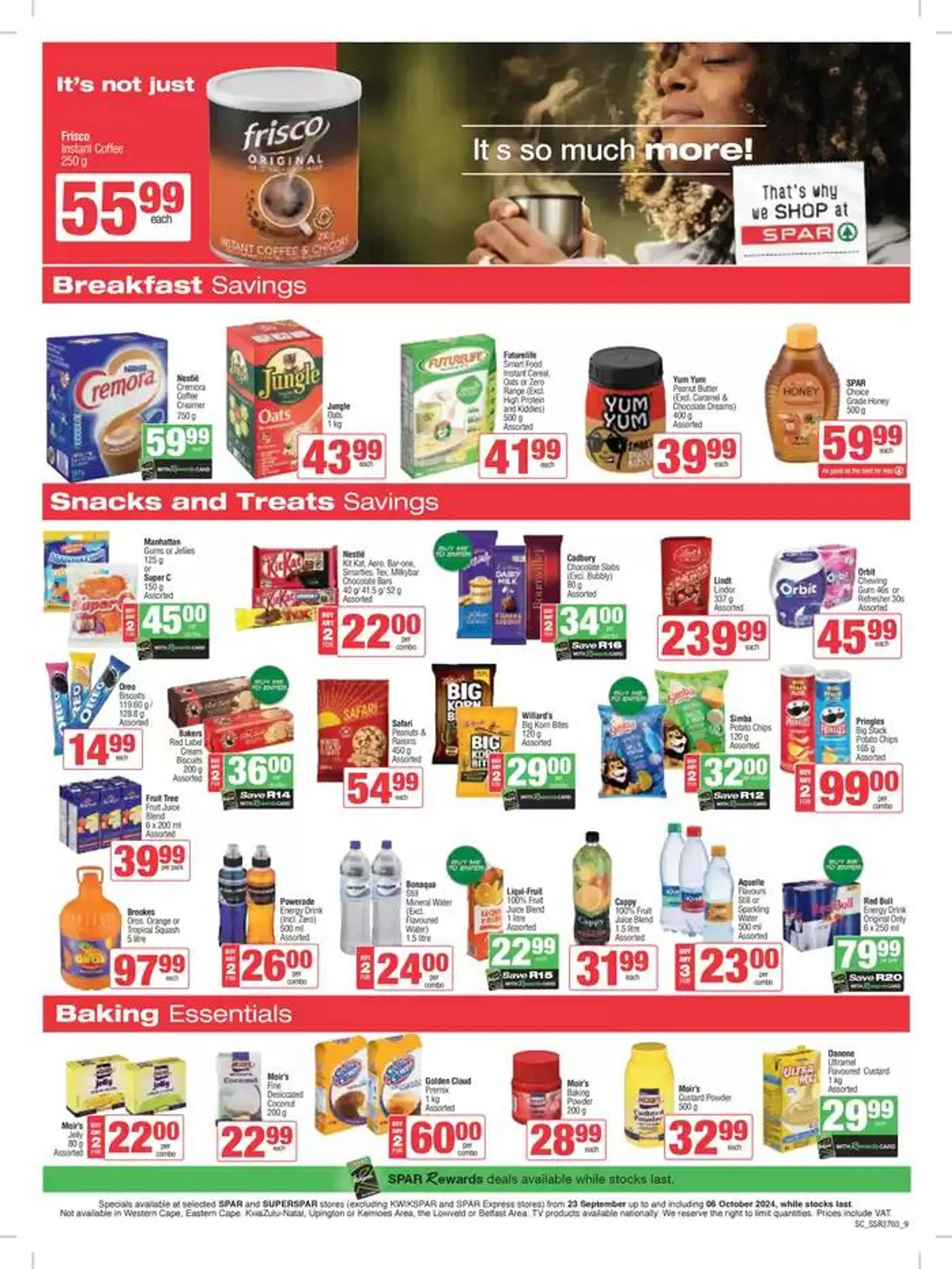 Specials Spar from 23 September to 6 October 2024 - Catalogue Page 9