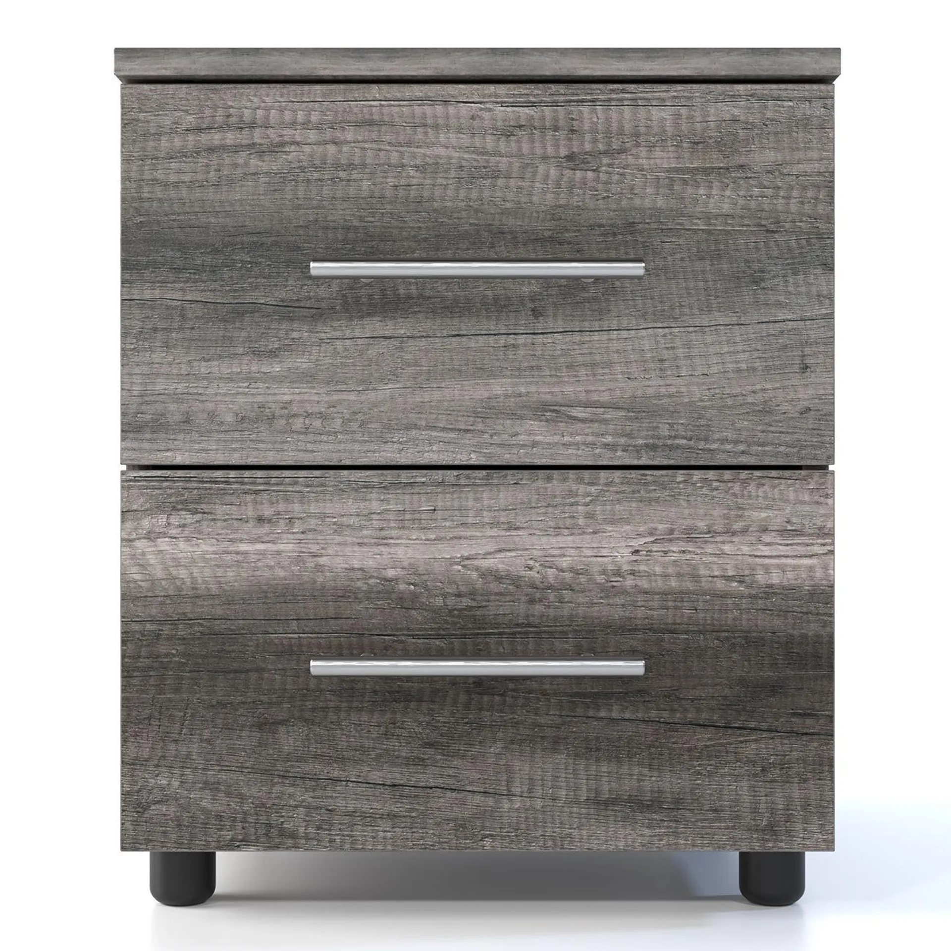 BAM! Oslo Two Drawer Bedside Table - Monument Oak