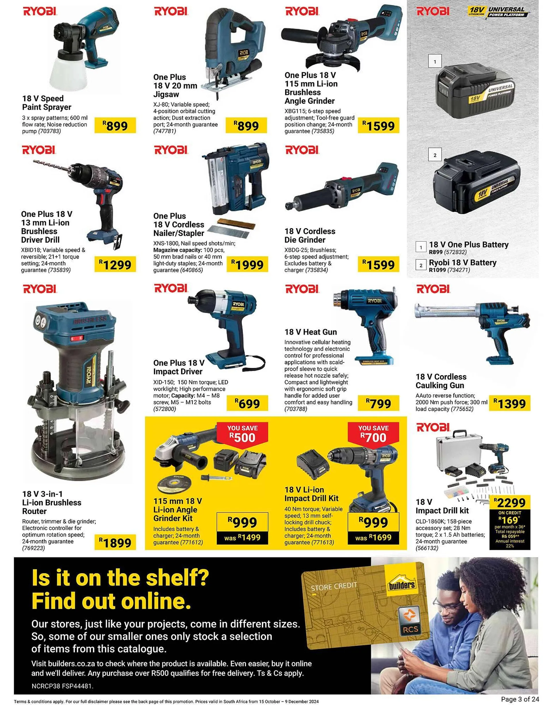 Builders Warehouse catalogue from 15 October to 9 December 2024 - Catalogue Page 3