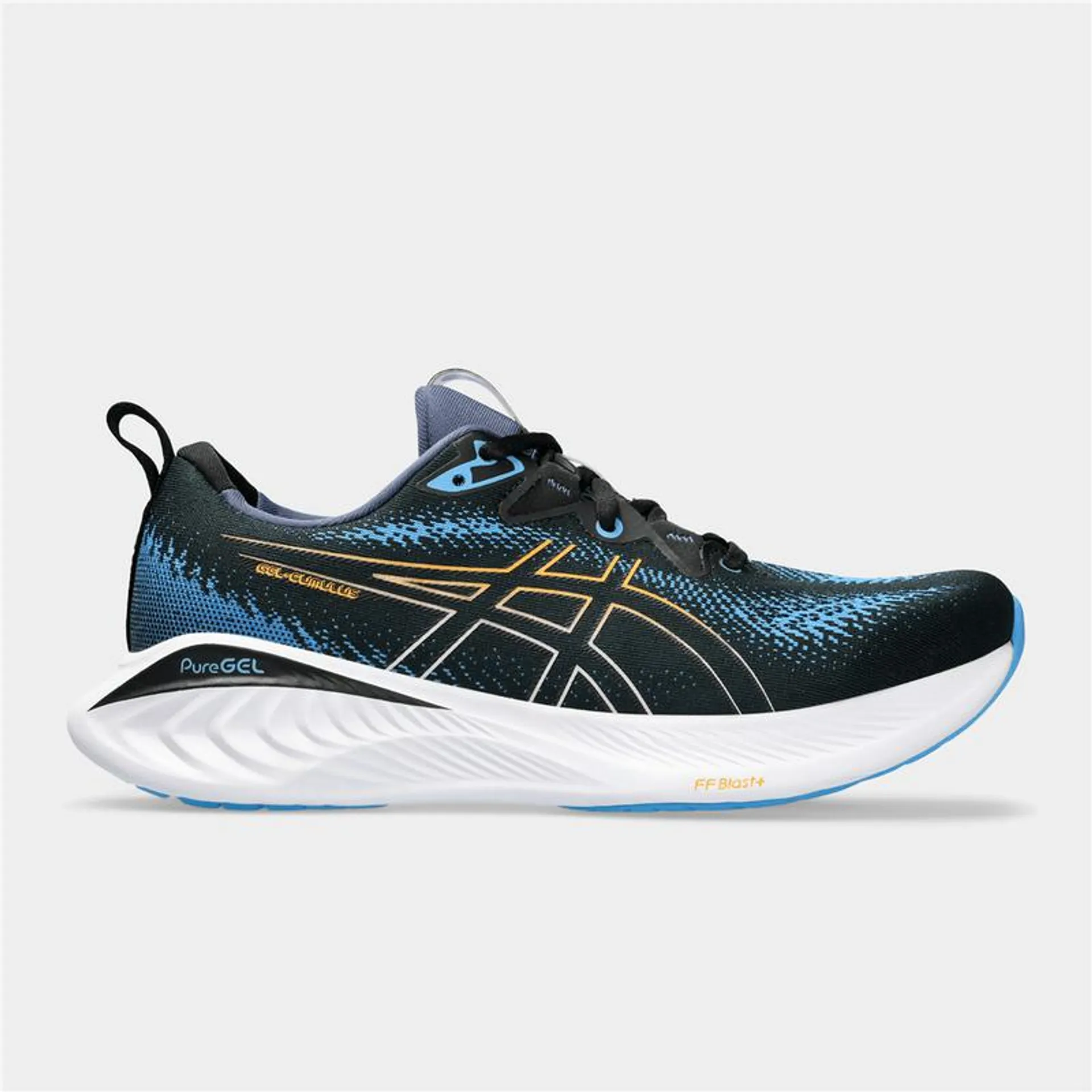 Mens Asics Gel-Cumulus 25 Black/Yellow Running Shoes