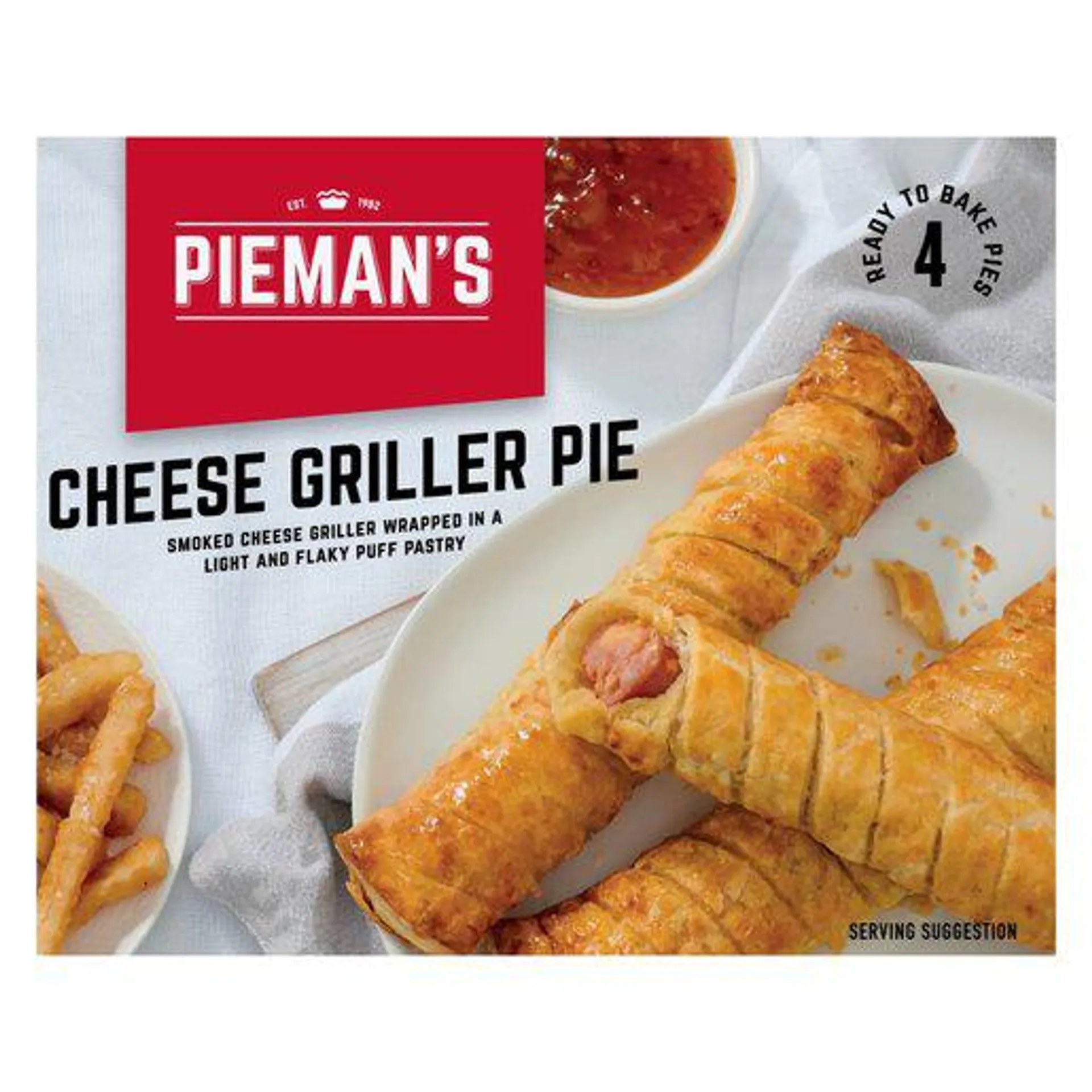 Piemans Frozen Unbaked Griller Cheese 180g