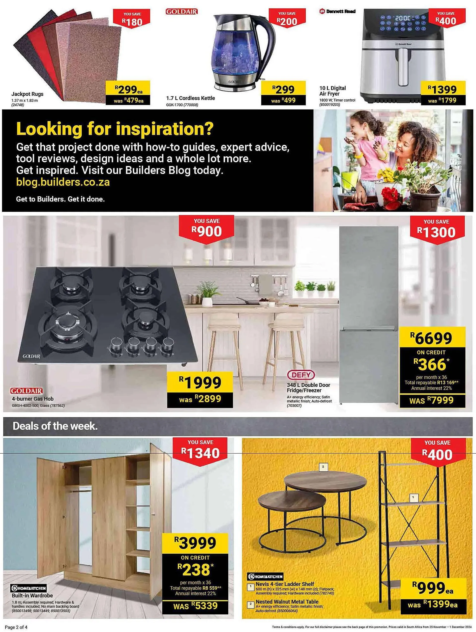 Builders Warehouse catalogue from 25 November to 1 December 2024 - Catalogue Page 2