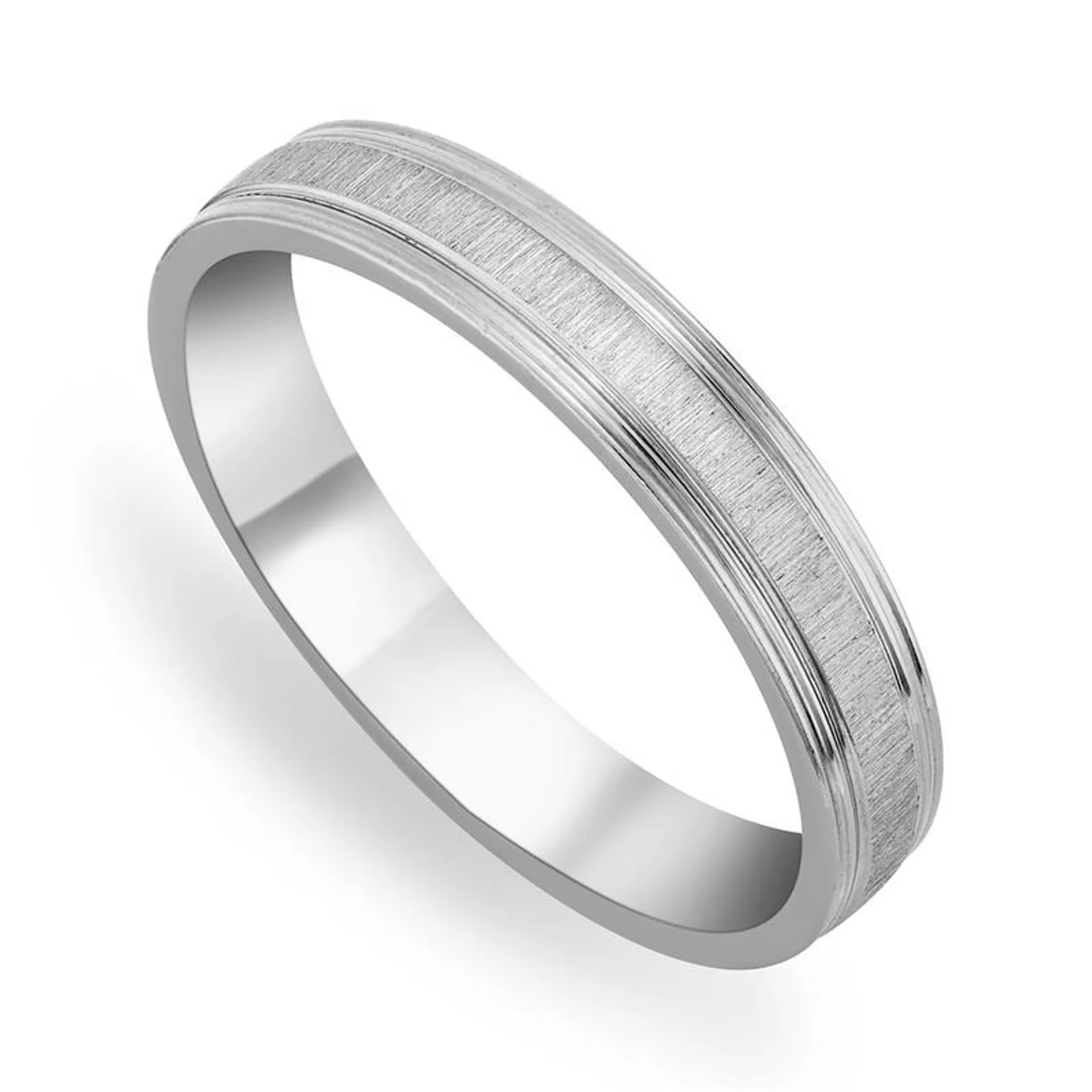 Stainless Steel Skinny Textured Ring