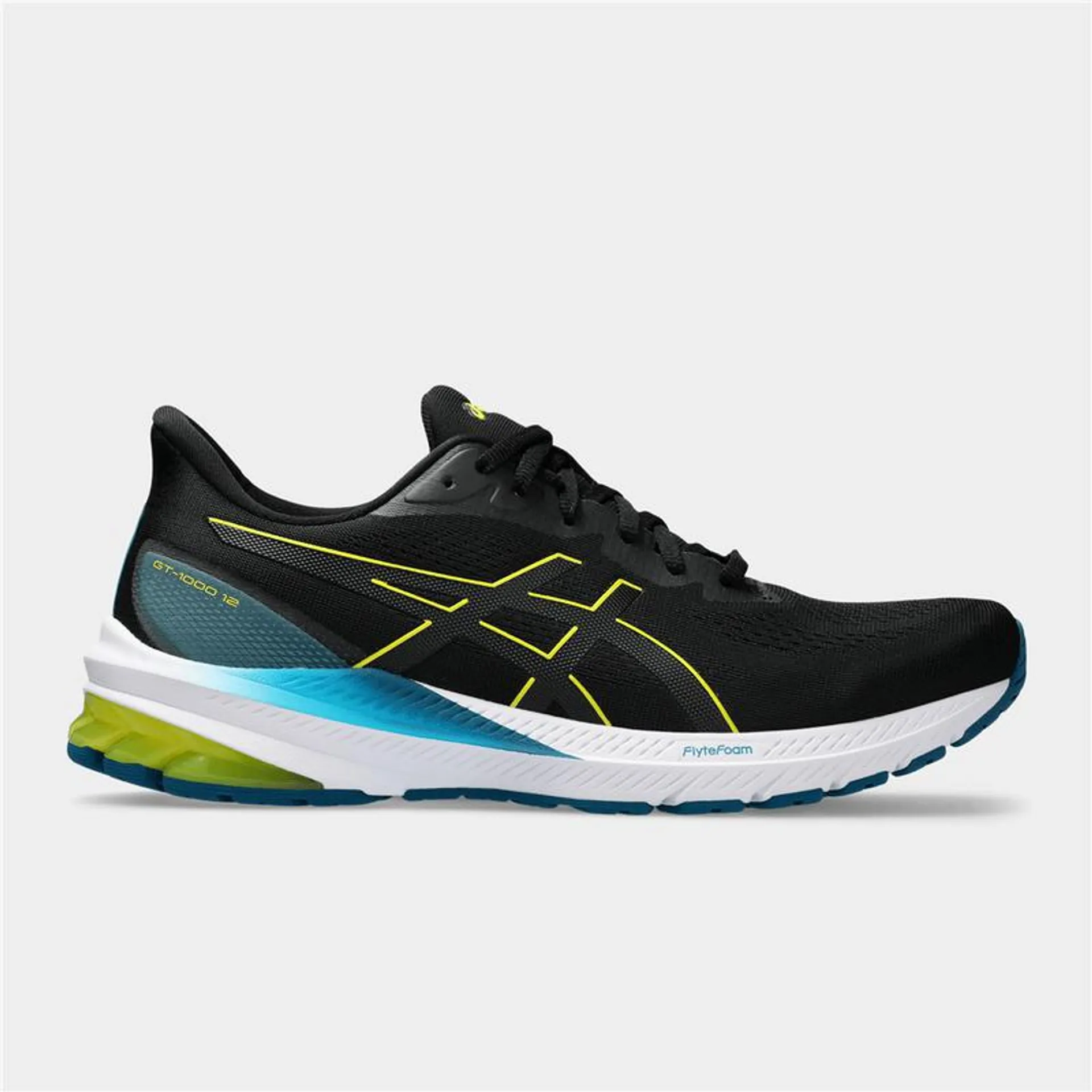 Mens Asics Gel GT-1000 12 Black/Yellow Running Shoes