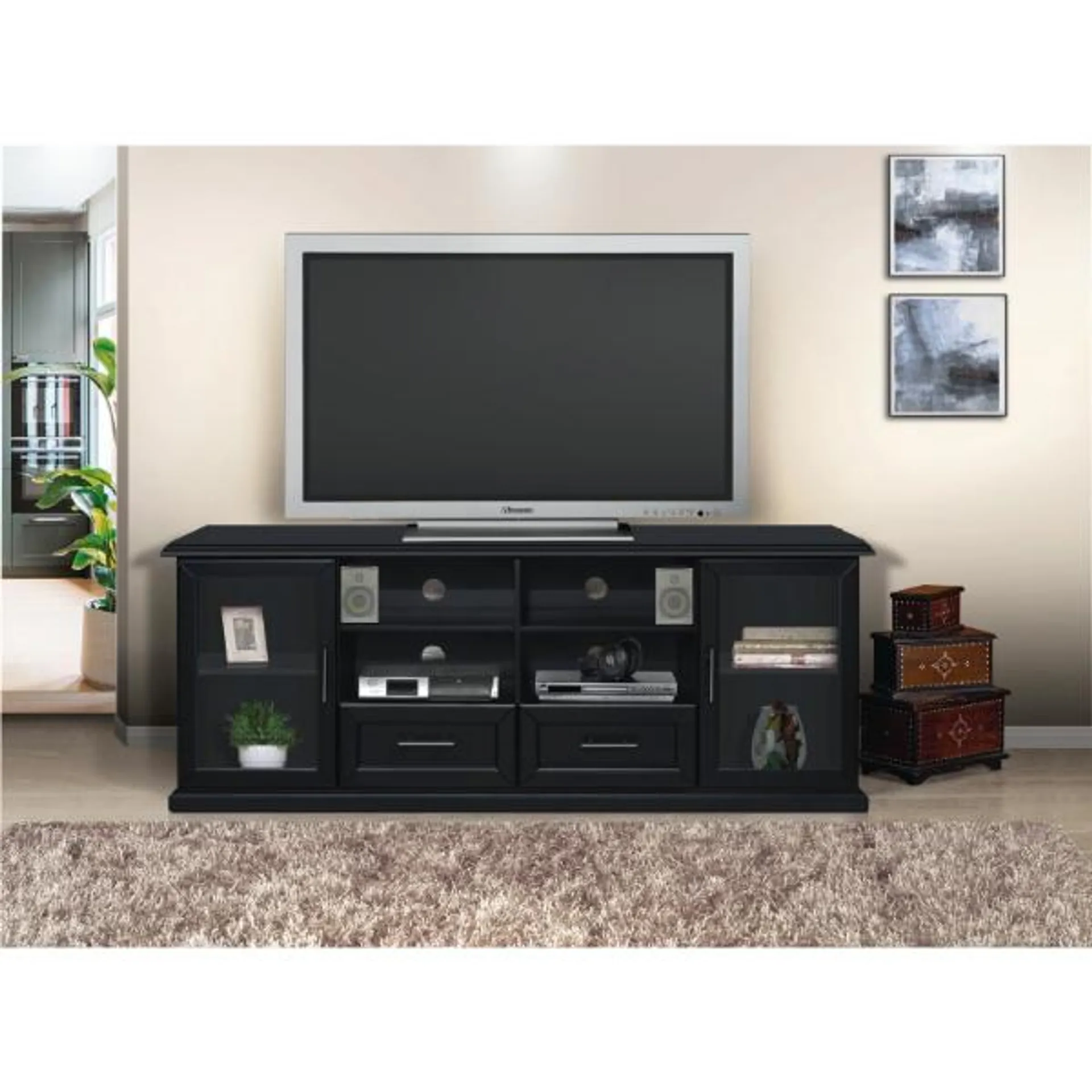 Bronx TV Stand Black Mahogany