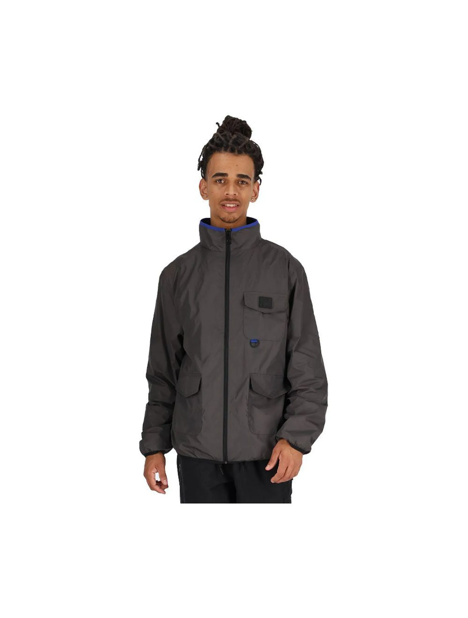 ellesse Nylon Fabric Zipup Mens Jacket Pavement