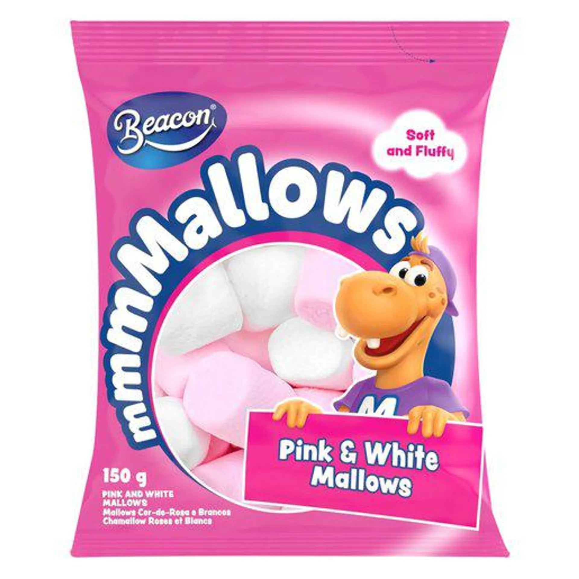 Beacon Pink & White Marshmallows 150g