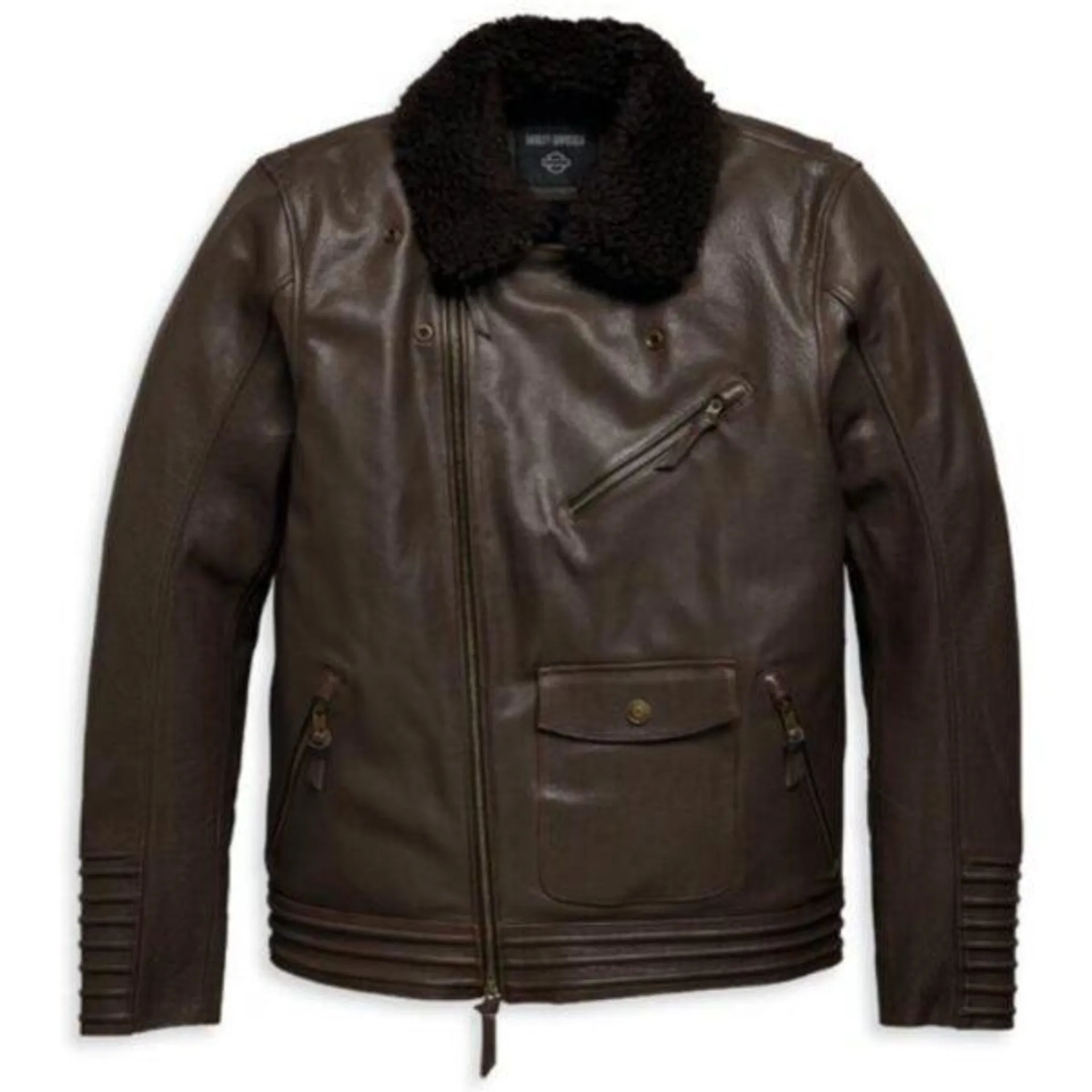 Men’s Maverick Leather Biker Jacket – Java