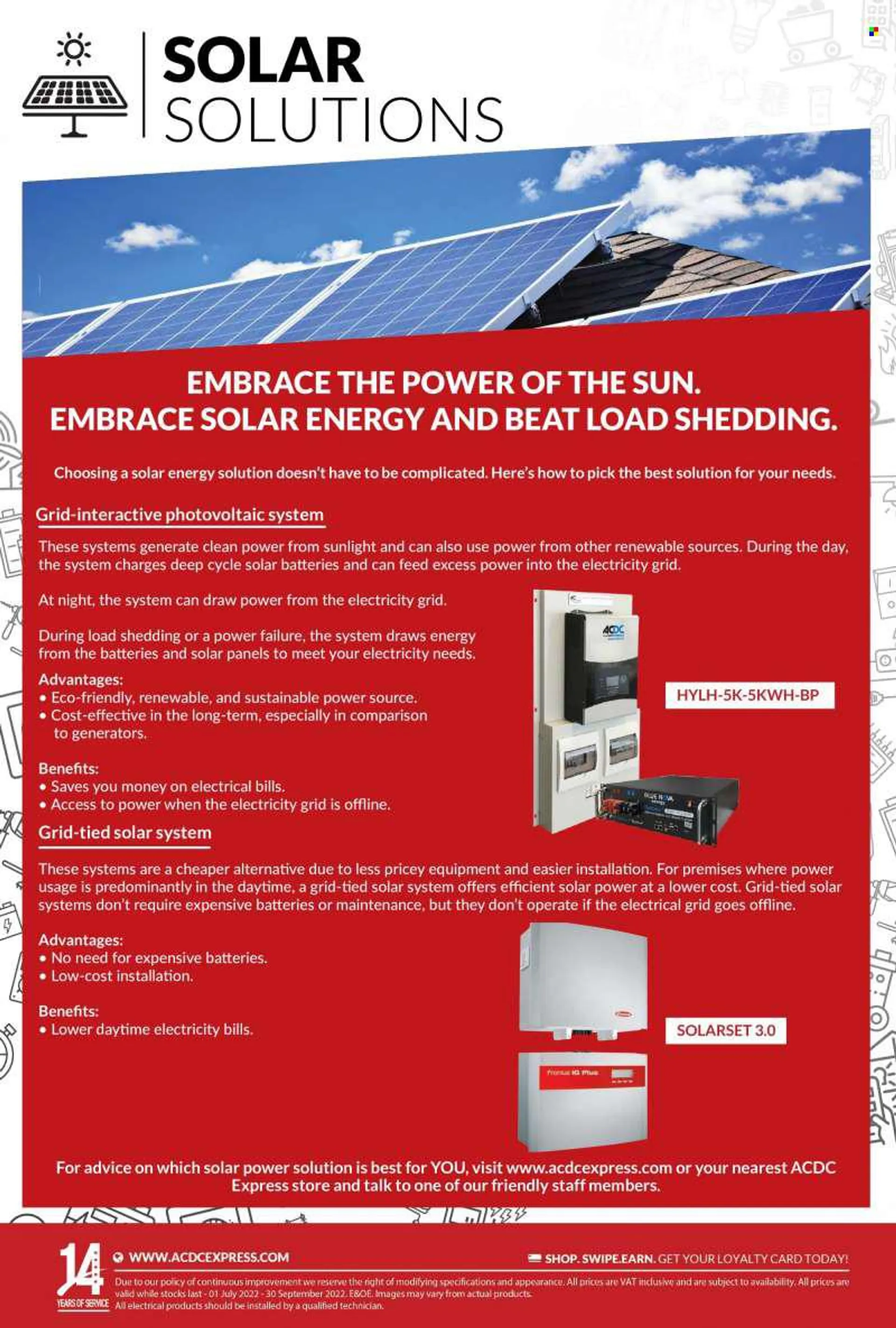 ACDC Express catalogue  - 01/07/2022 - 30/09/2022 - Sales products - solar panel. Page 5.