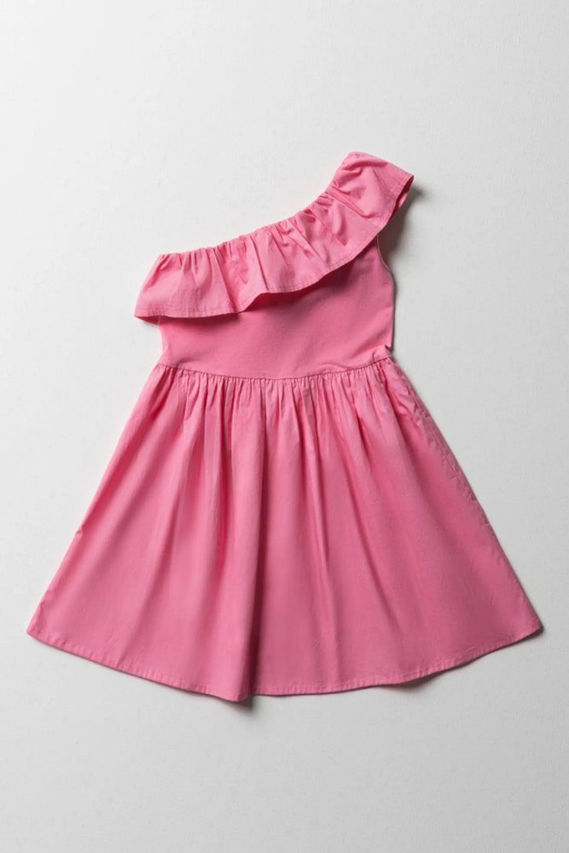 One Shoulder Dress Pink