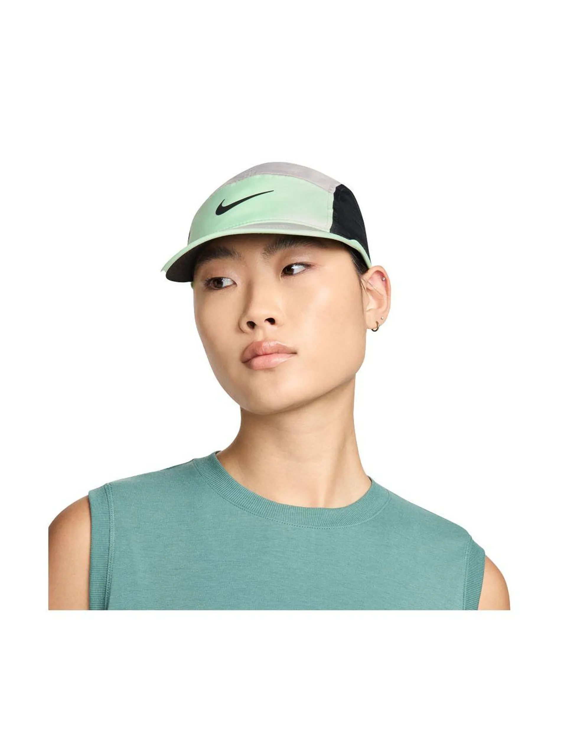 Nike Dri-FIT Fly Unstructured Swoosh Cap Light Iron Ore/Vapour Green