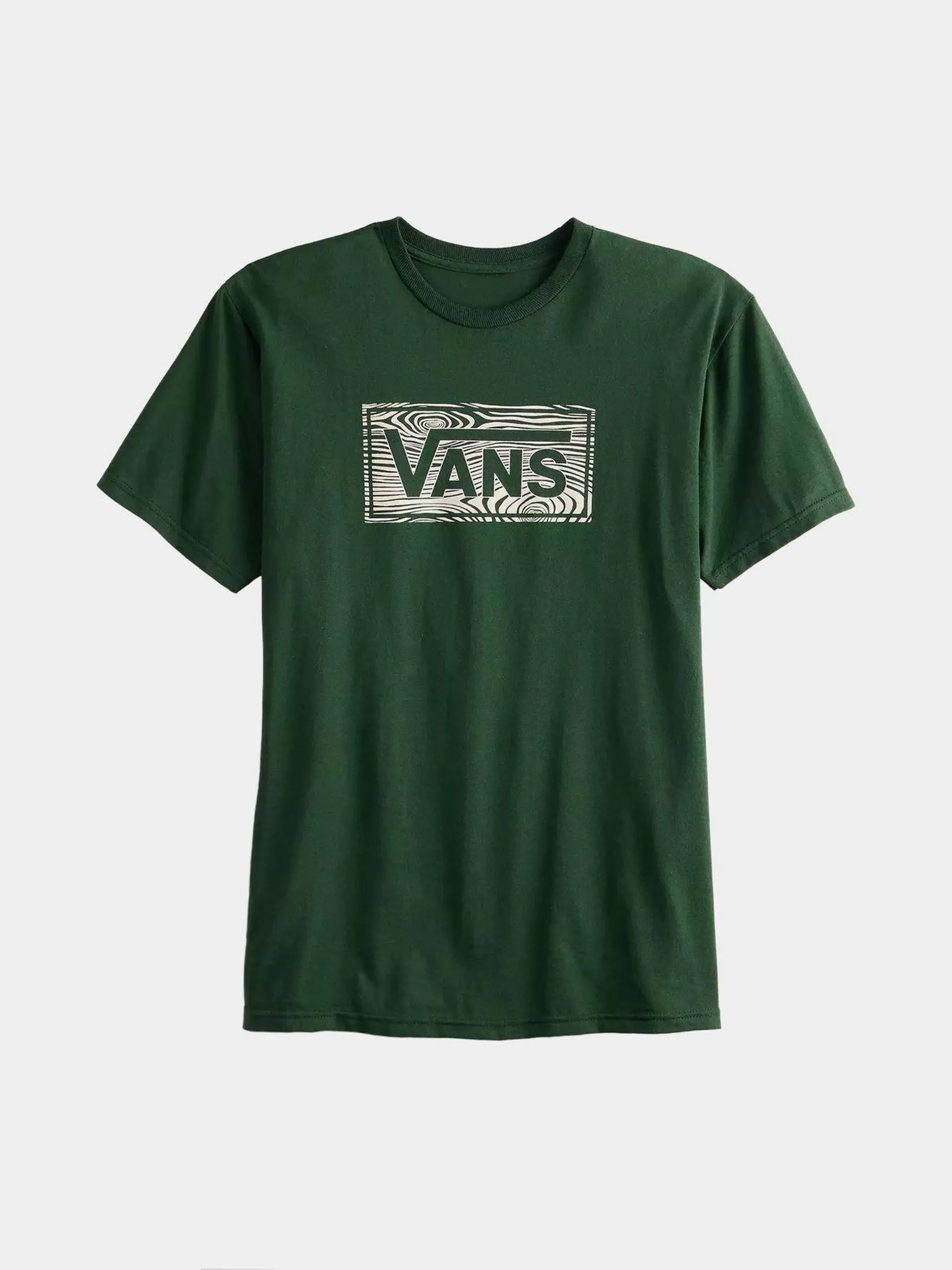 Mens Vans Woodgrain Green Tee