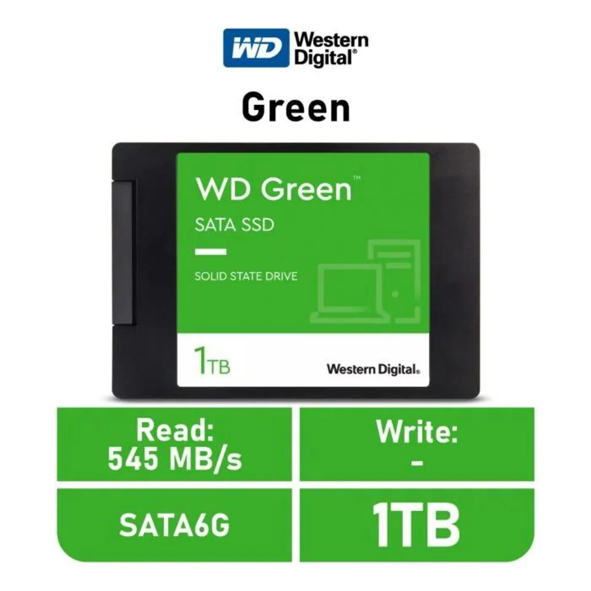 Western Digital Green 1TB SATA6G WDS100T3G0A 2.5" Solid State Drive