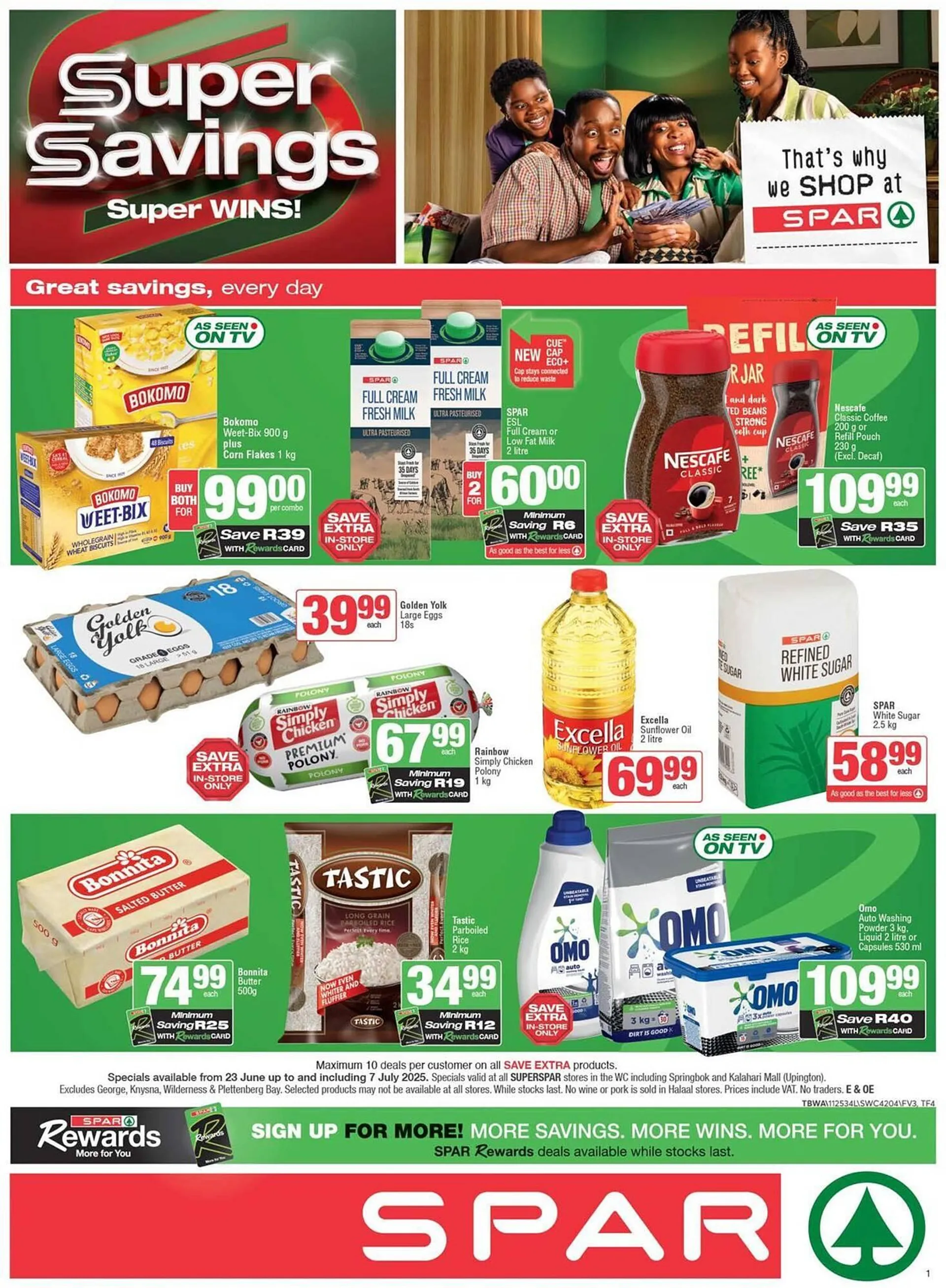 Spar catalogue from 28 June to 7 July 2025 - Catalogue Page 1