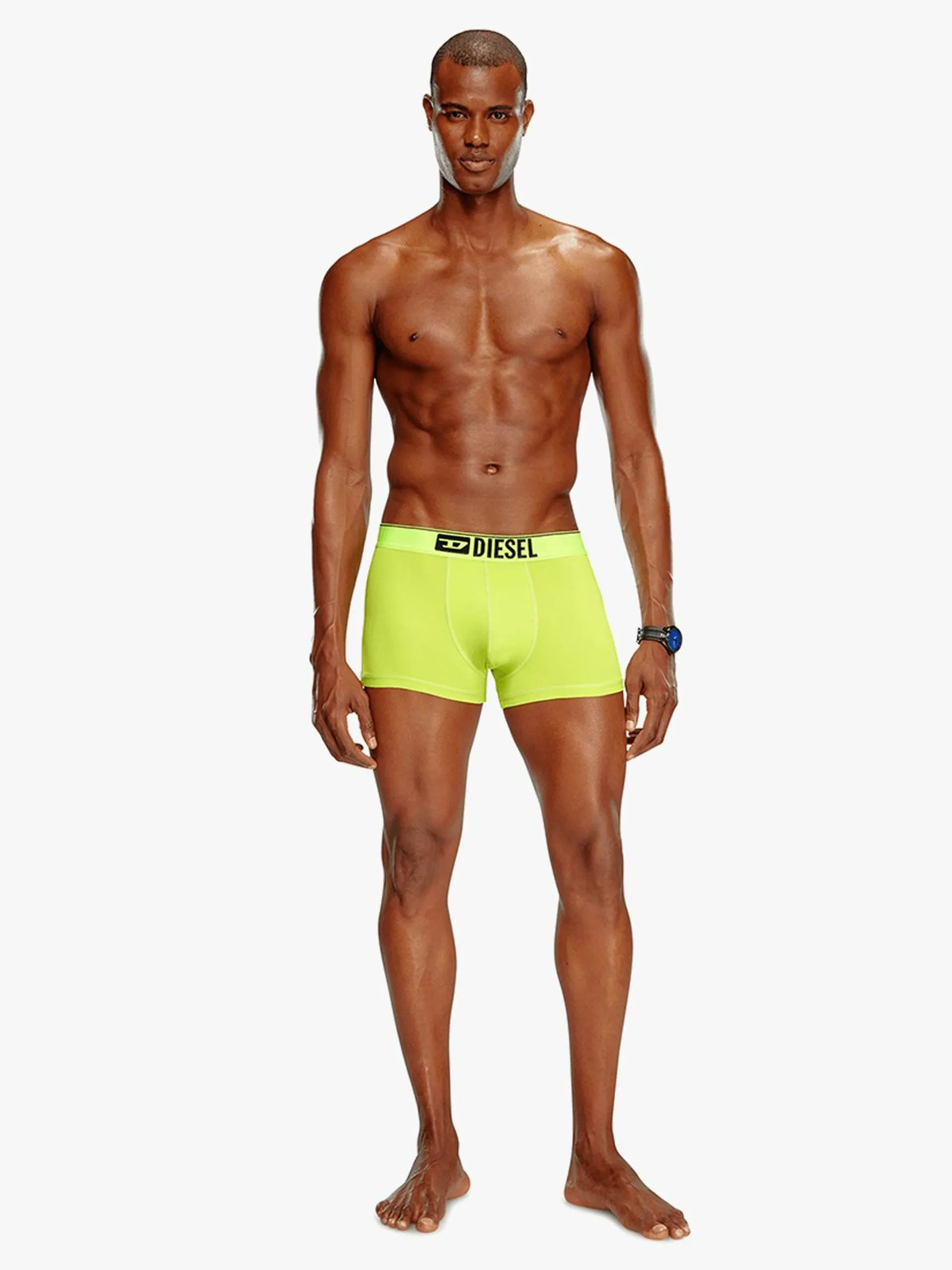 Men's Diesel Yellow Umbx-Damien-Cut Boxer-Shorts