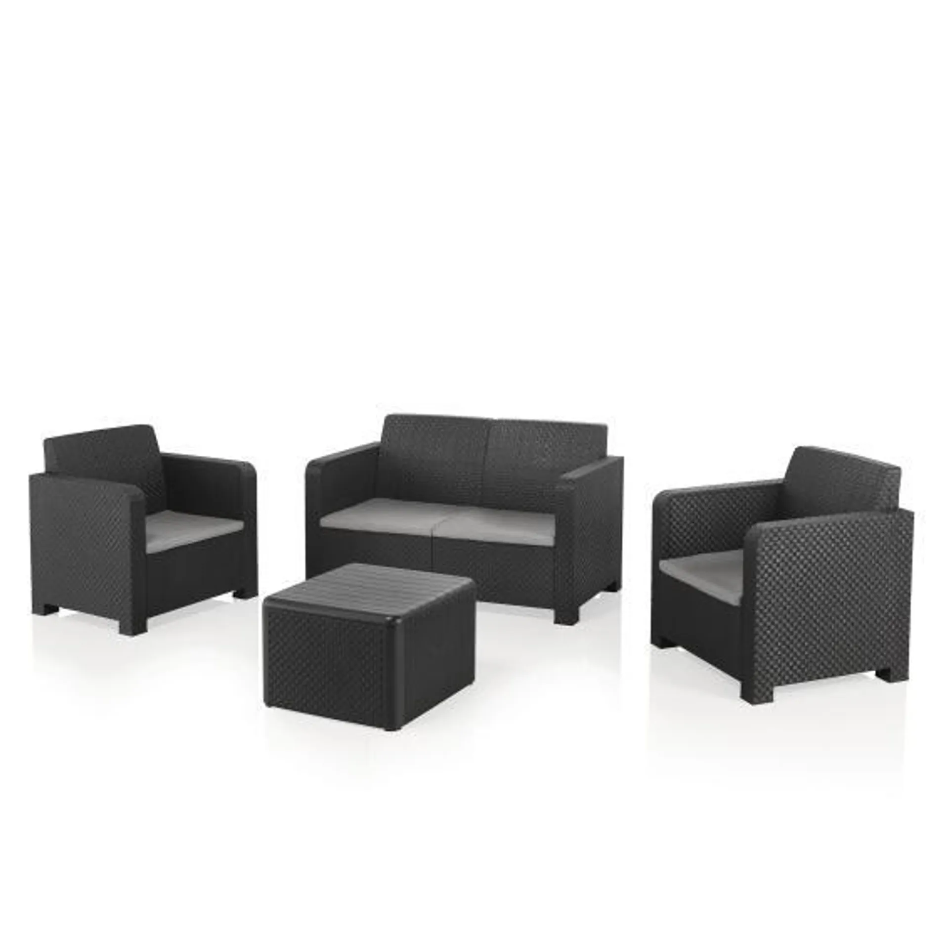 Naterial Novo Resin Patio Furniture Set Black