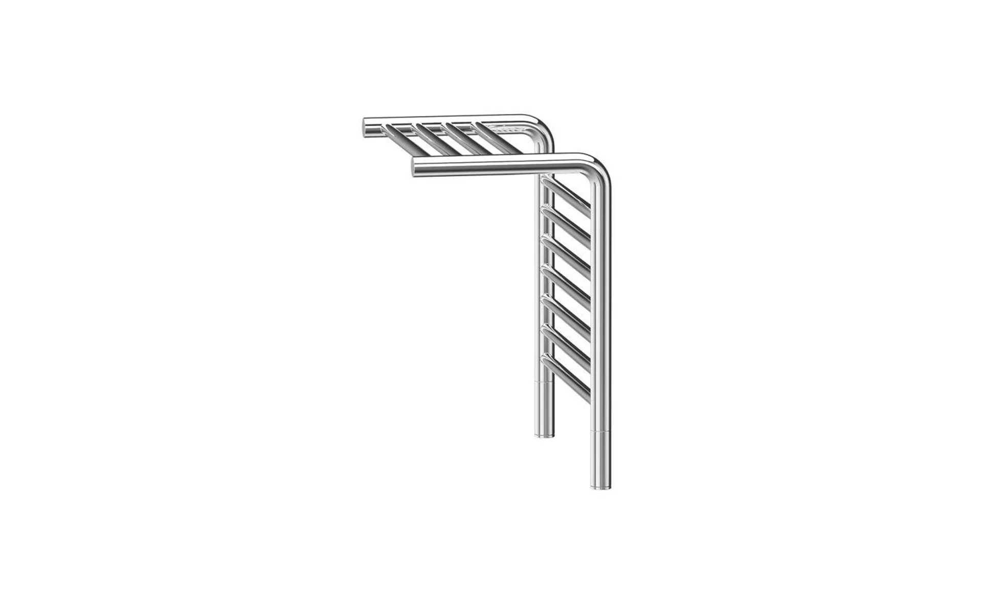 Jeeves Tangent M Polished Stainless Steel Heated Towel Shelf 555 x 620mm