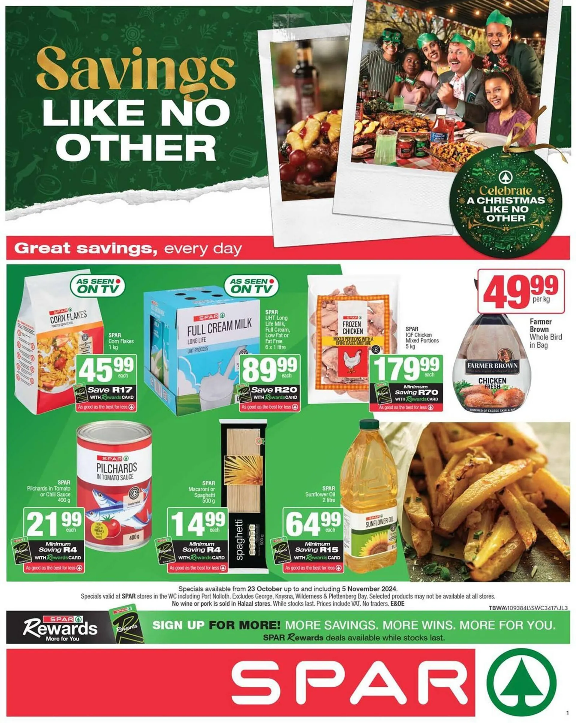 Spar catalogue from 23 October to 5 November 2024 - Catalogue Page 1