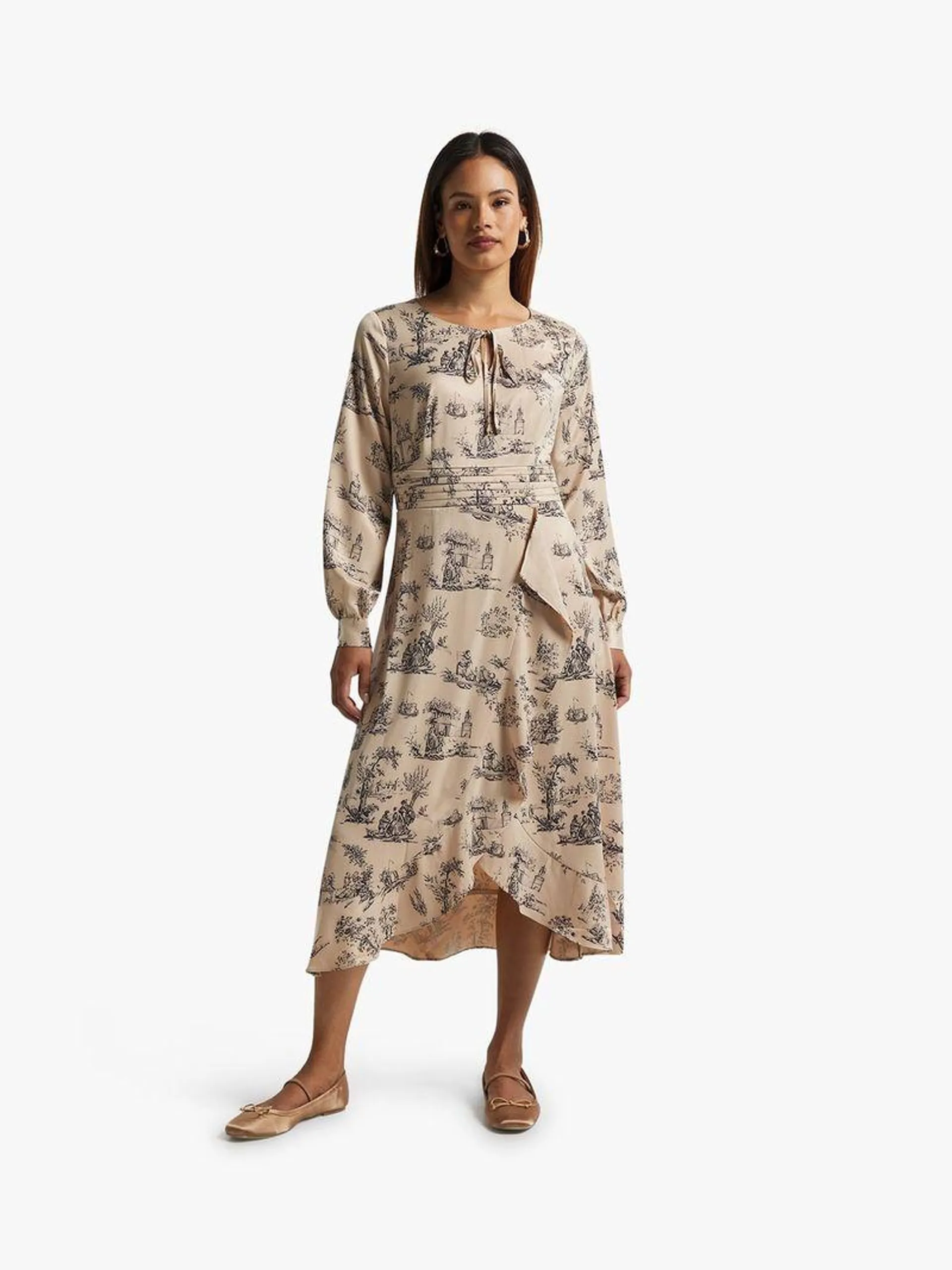 Women's Pringle Beige Brooklyn Printed Maxi Dress