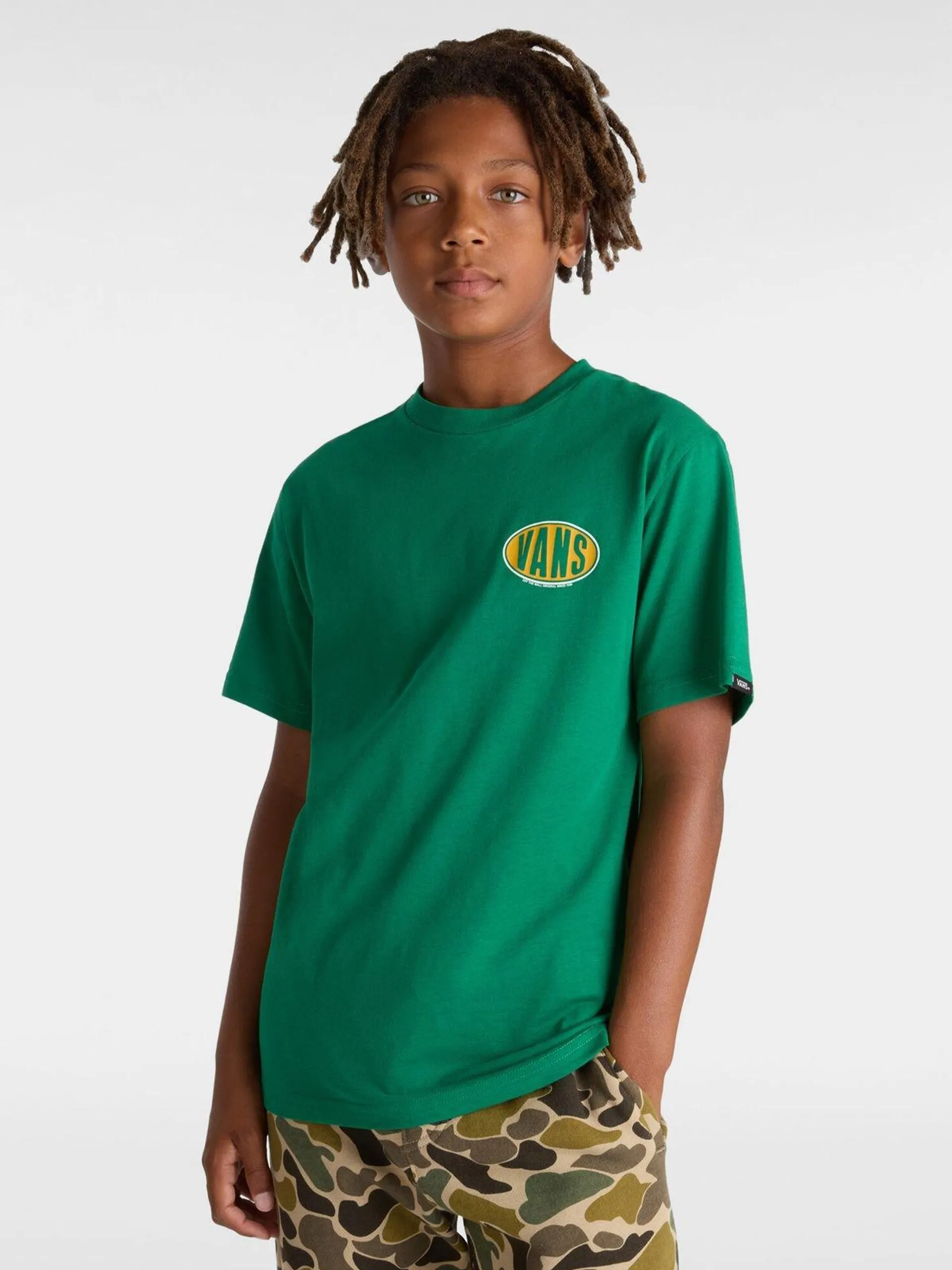 Vans Boys Kids Spray On Green T-Shirt