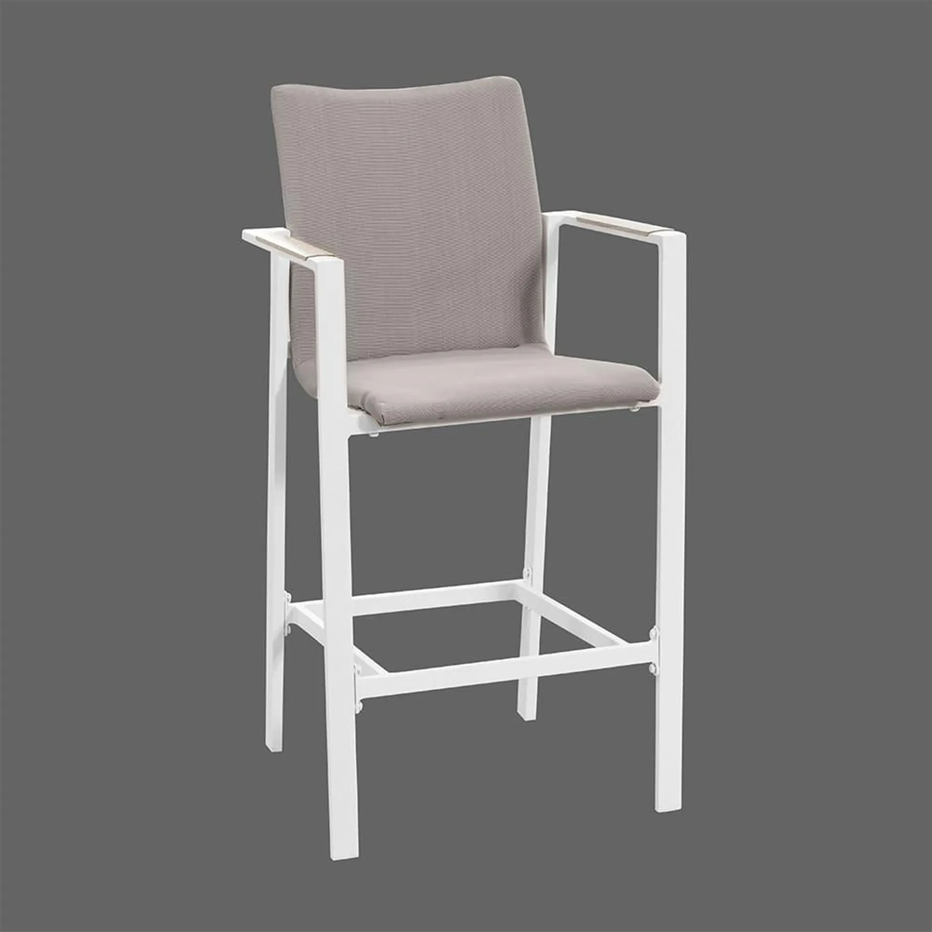 Isola Bar Chair White & Light Grey