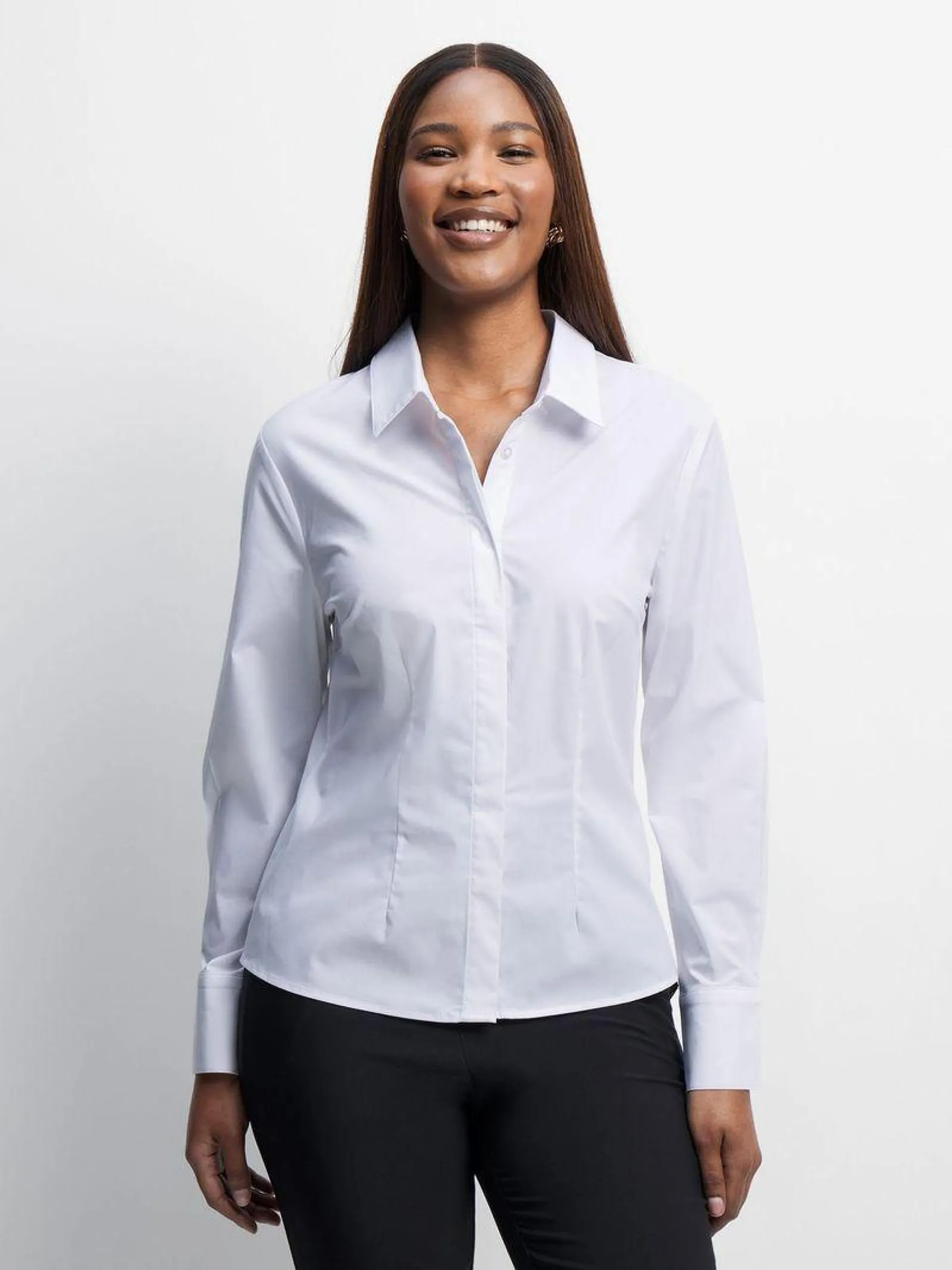 Jet Women's White Poplin Shirt