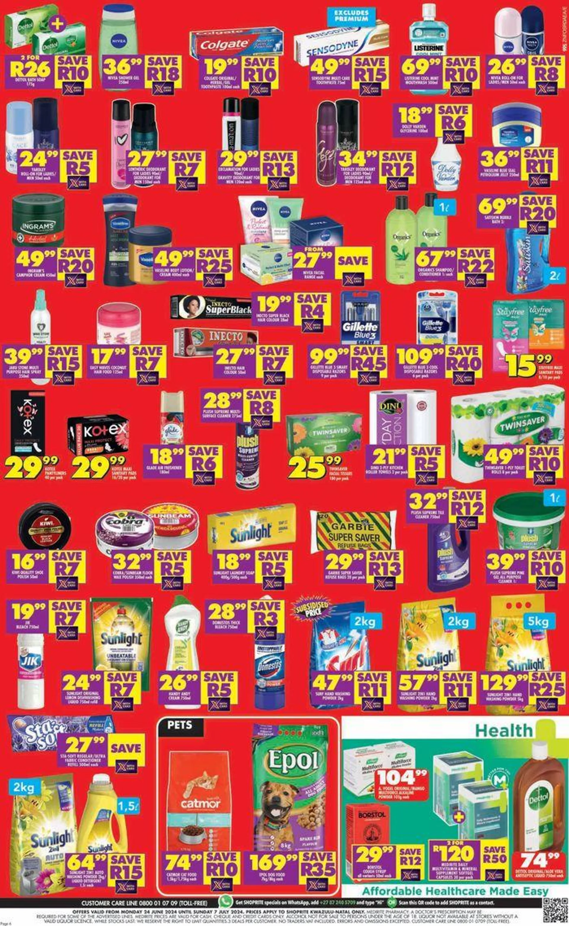 Shoprite Xtra Savings KwaZulu-Natal 24 June - 7 July from 24 June to 7 July 2024 - Catalogue Page 6